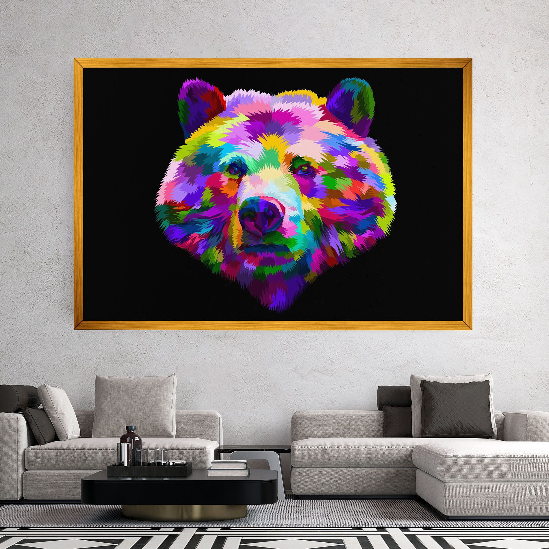 Bear Head Art mockup 2