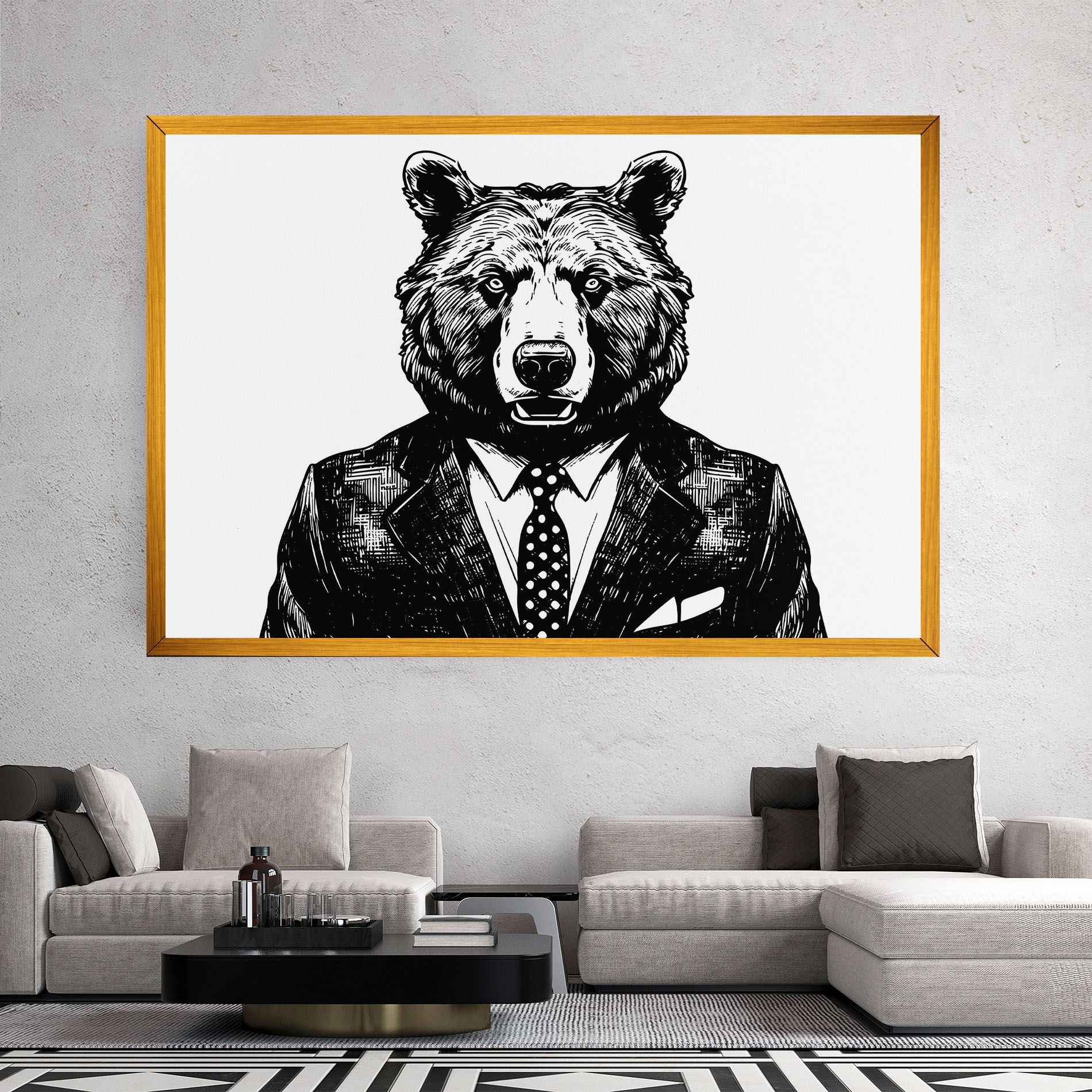 Bear In Suit mockup 2