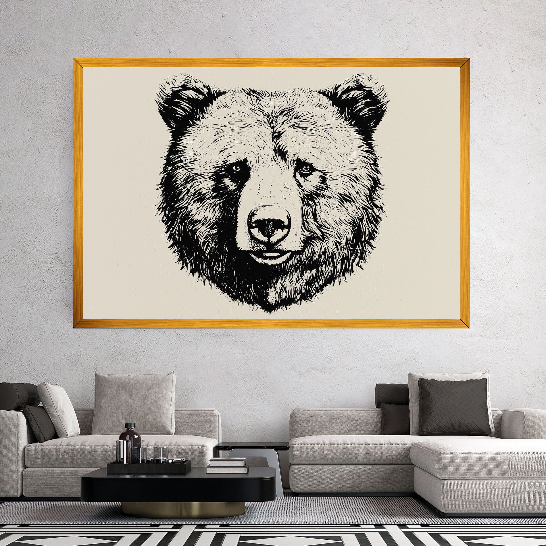 Cream Head Bear mockup 2