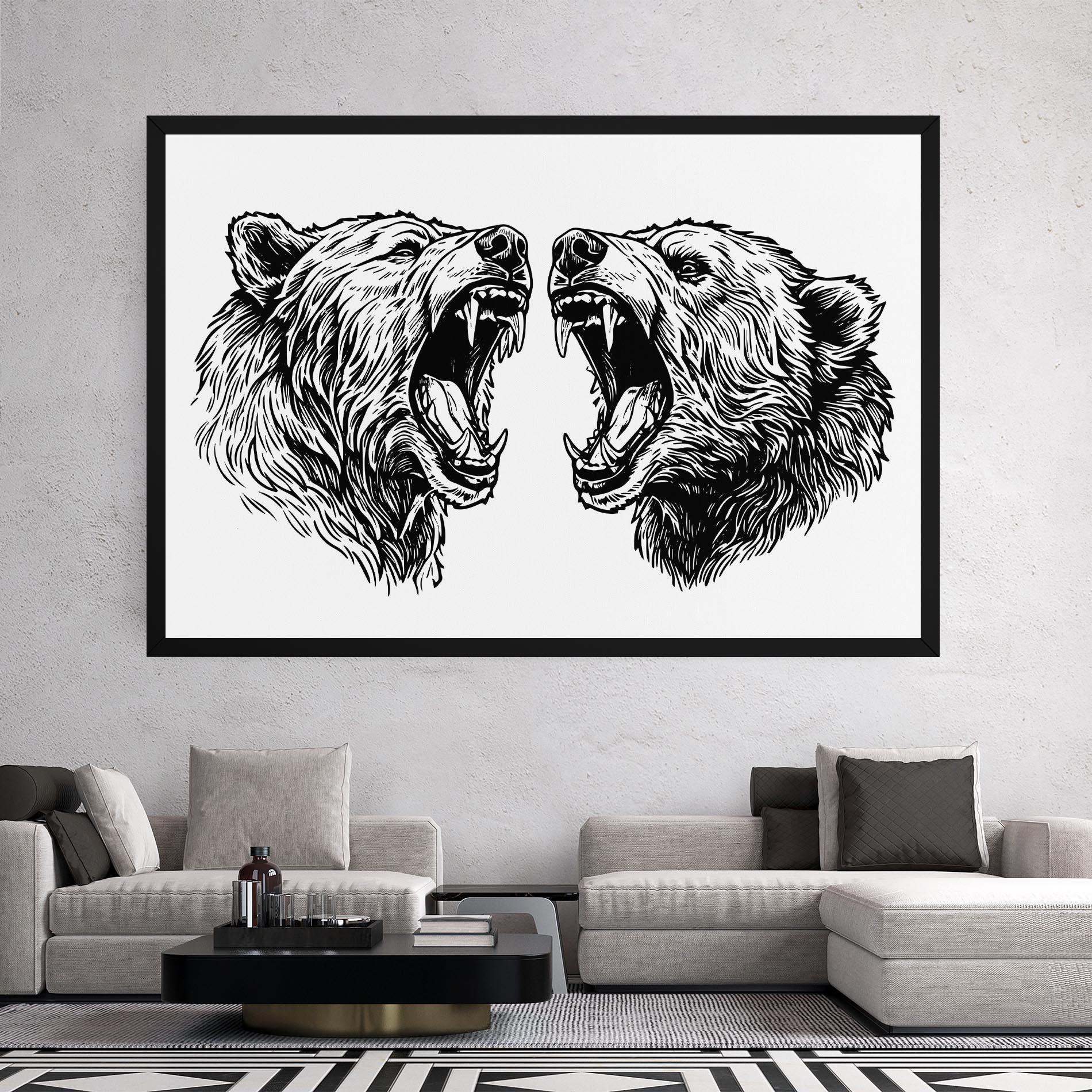Tablou Canvas Bear Bite mockup 2