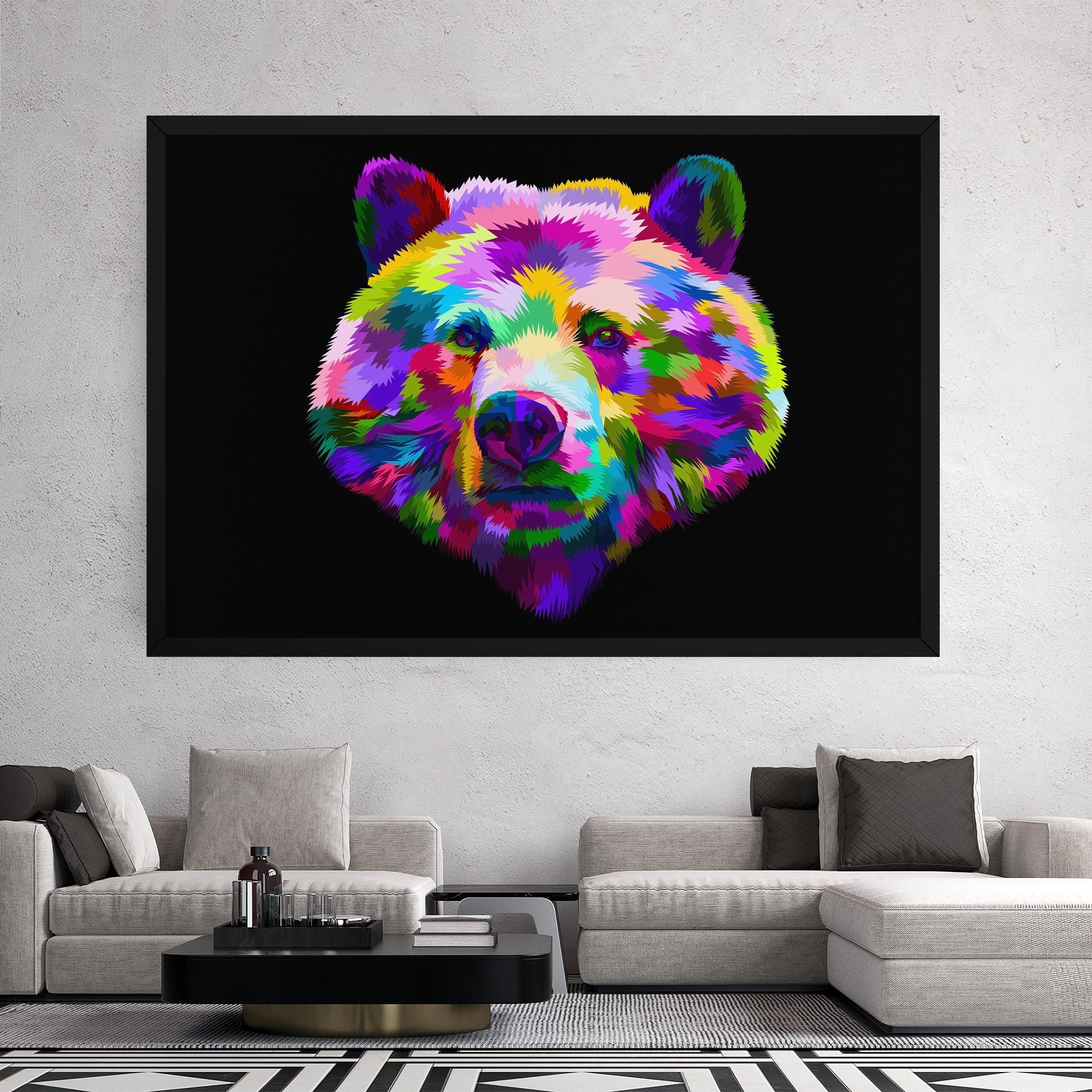Bear Head Art mockup 2
