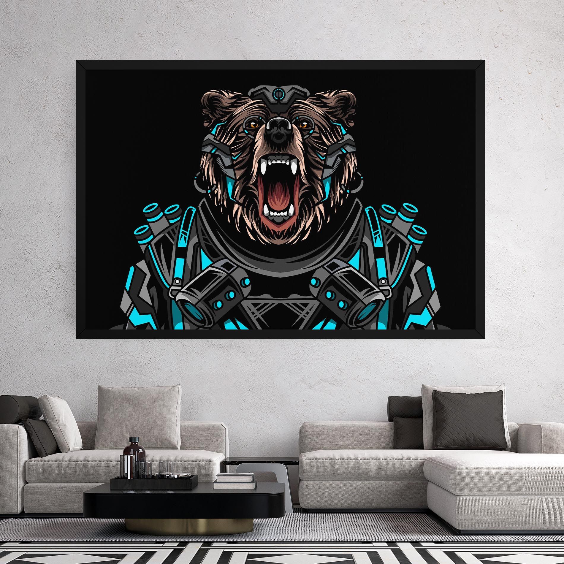 Black Cyborg Bear mockup 2