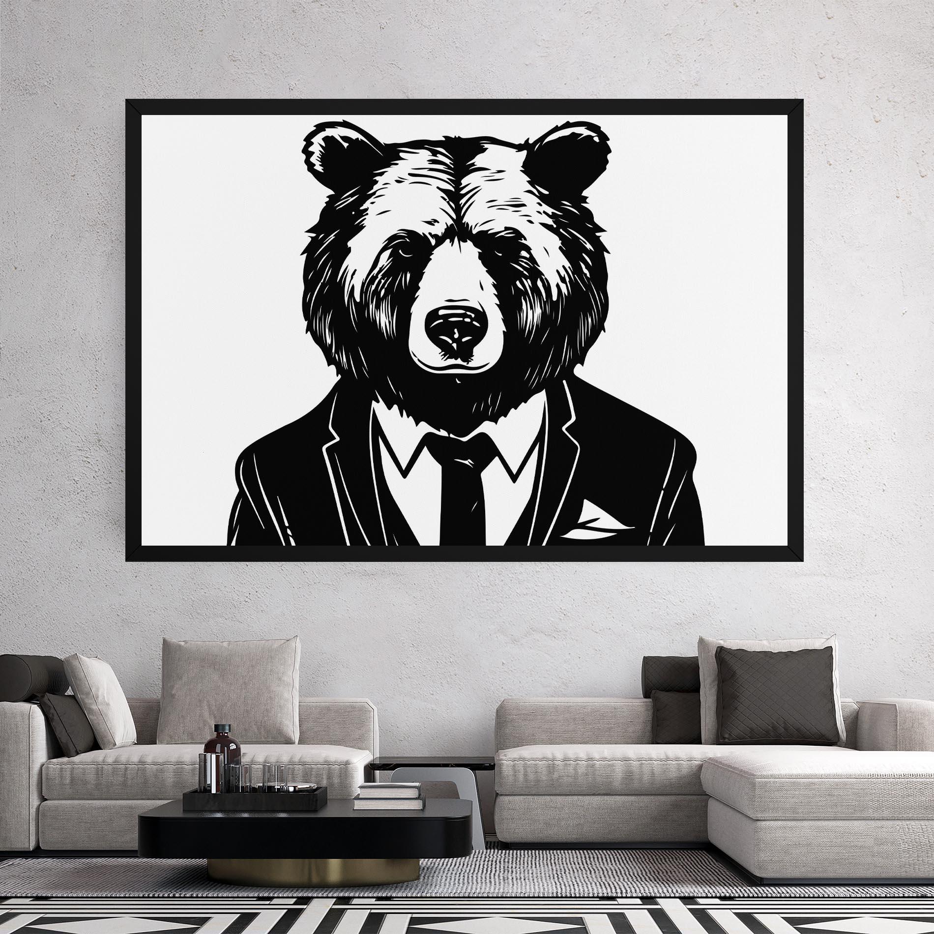 Tablou Canvas Business Bear mockup 2