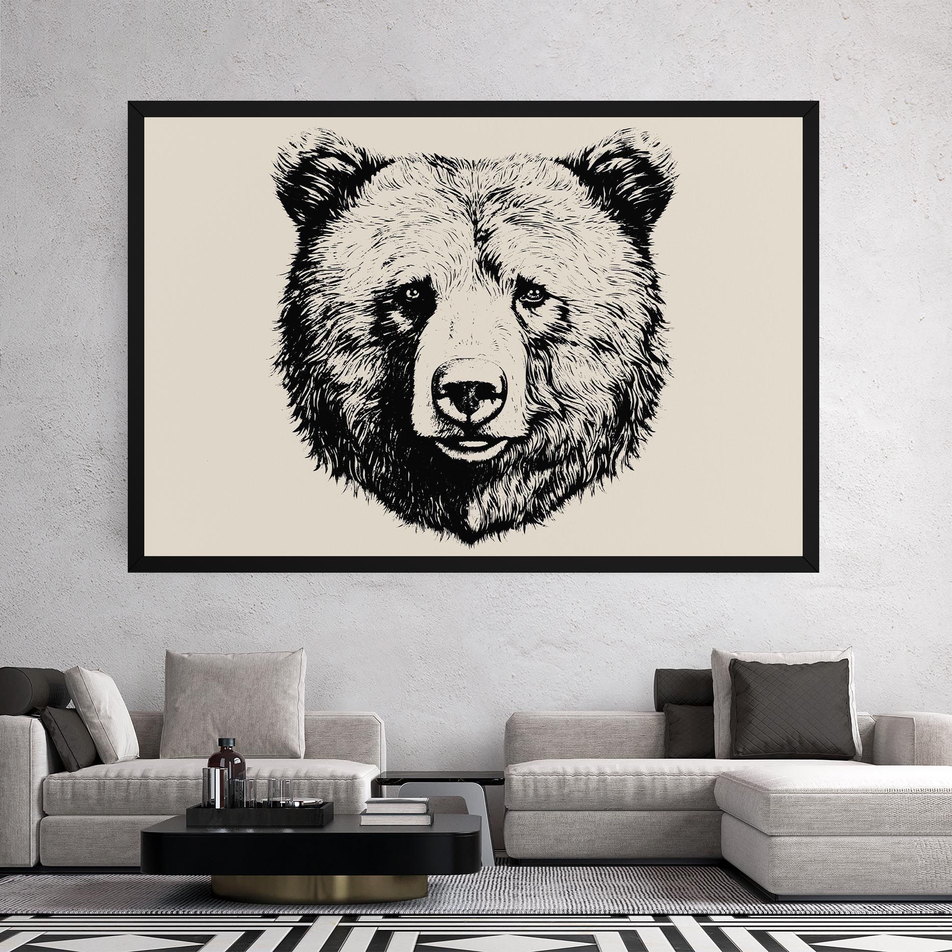 Cream Head Bear mockup 2