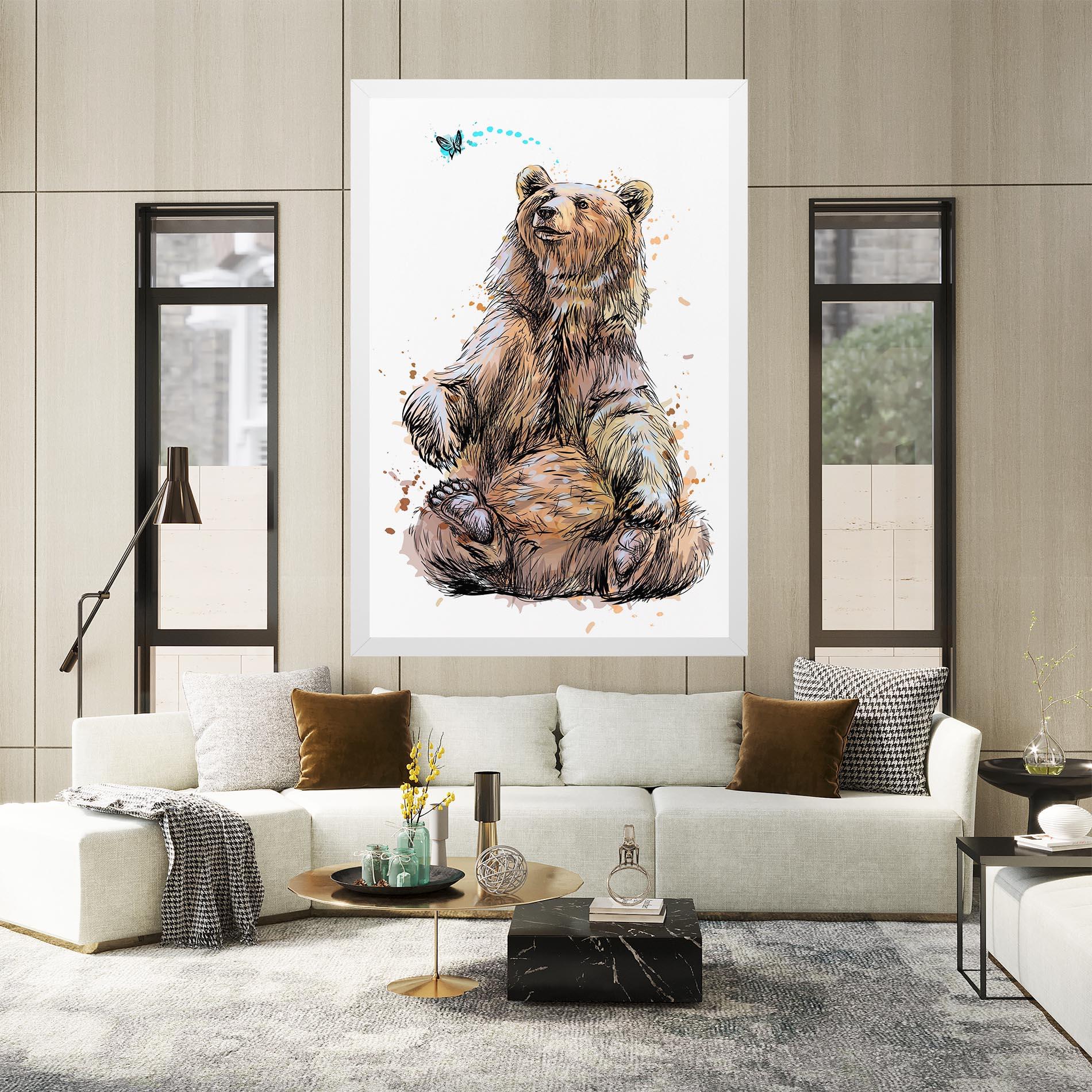 Tablou Canvas Butterfly Bear mockup 2