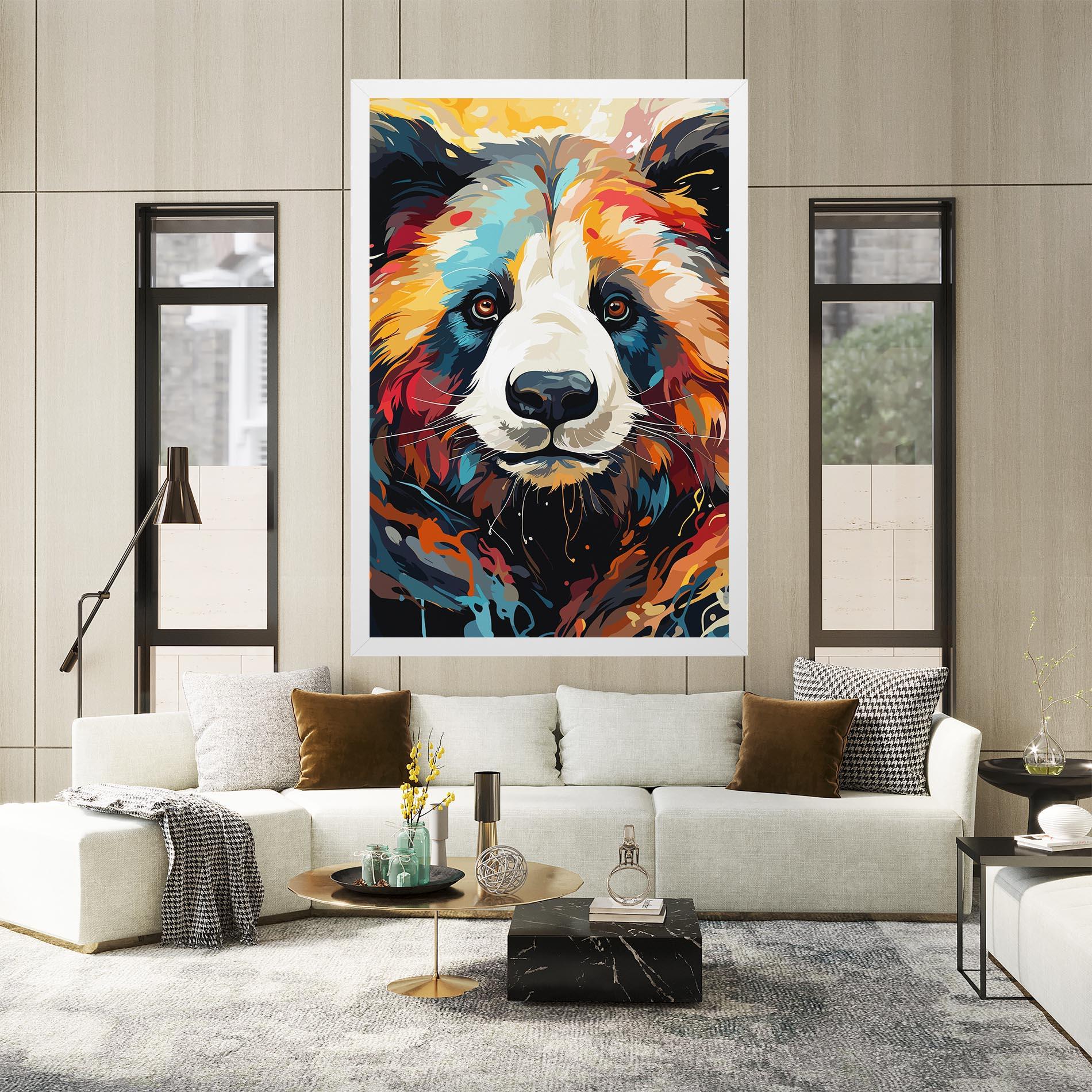 Tablou Canvas Cream Color Bear mockup 2