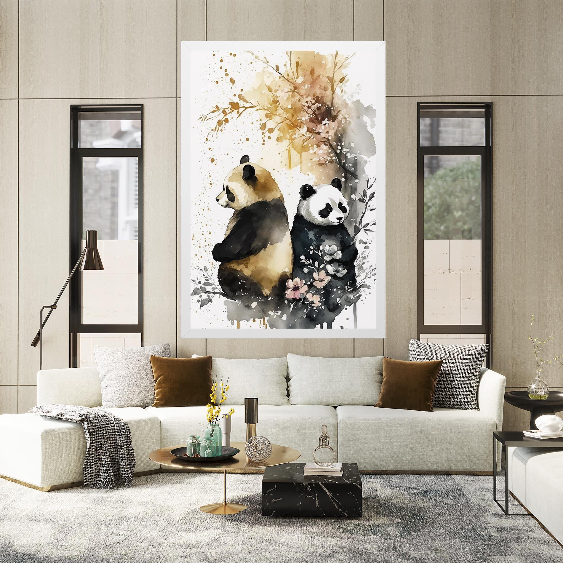 Tablou Canvas Gold Panda Art mockup 2