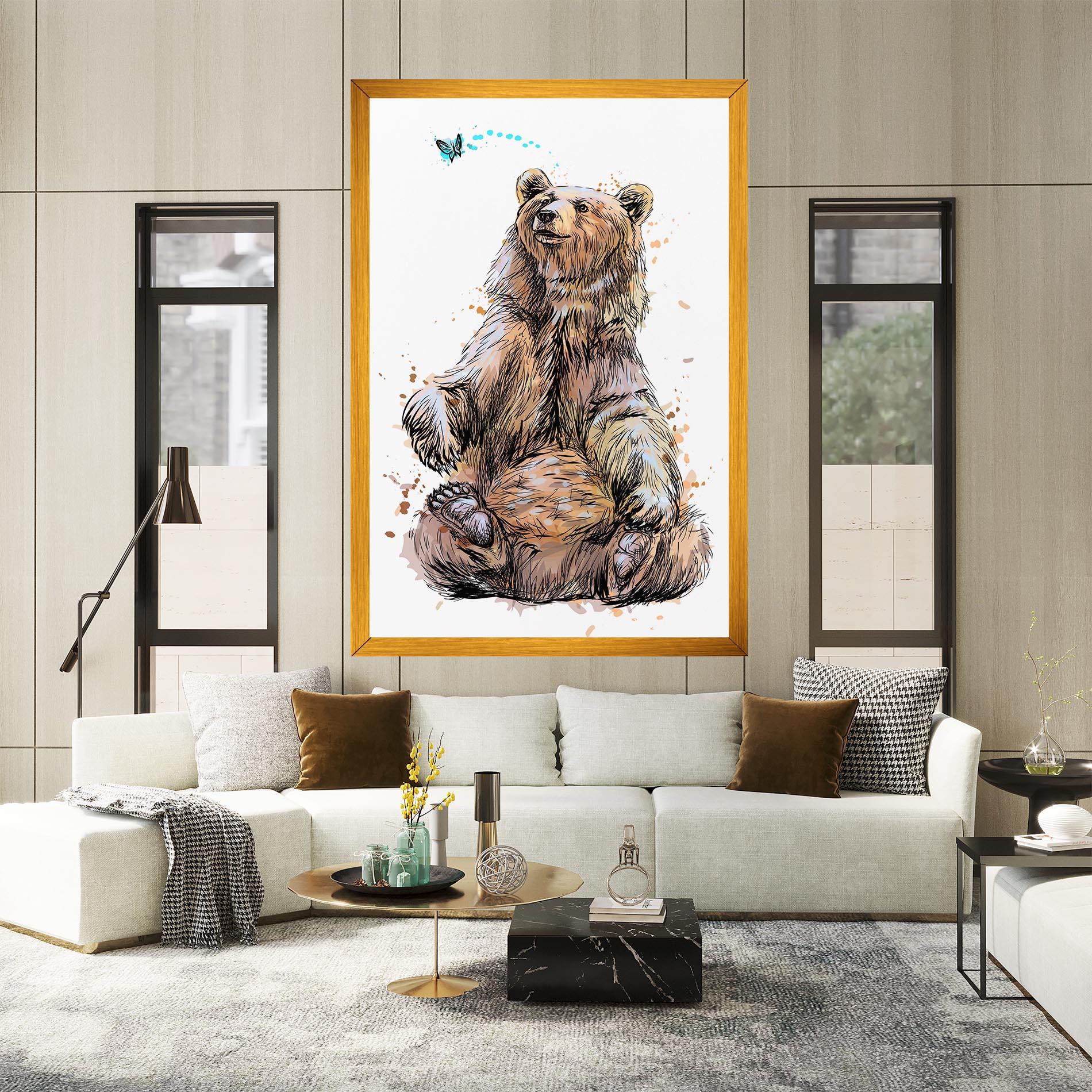 Tablou Canvas Butterfly Bear mockup 2