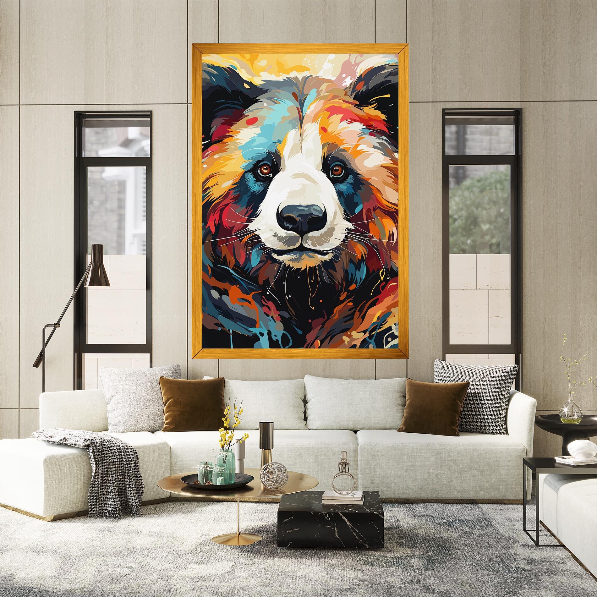 Tablou Canvas Cream Color Bear mockup 2