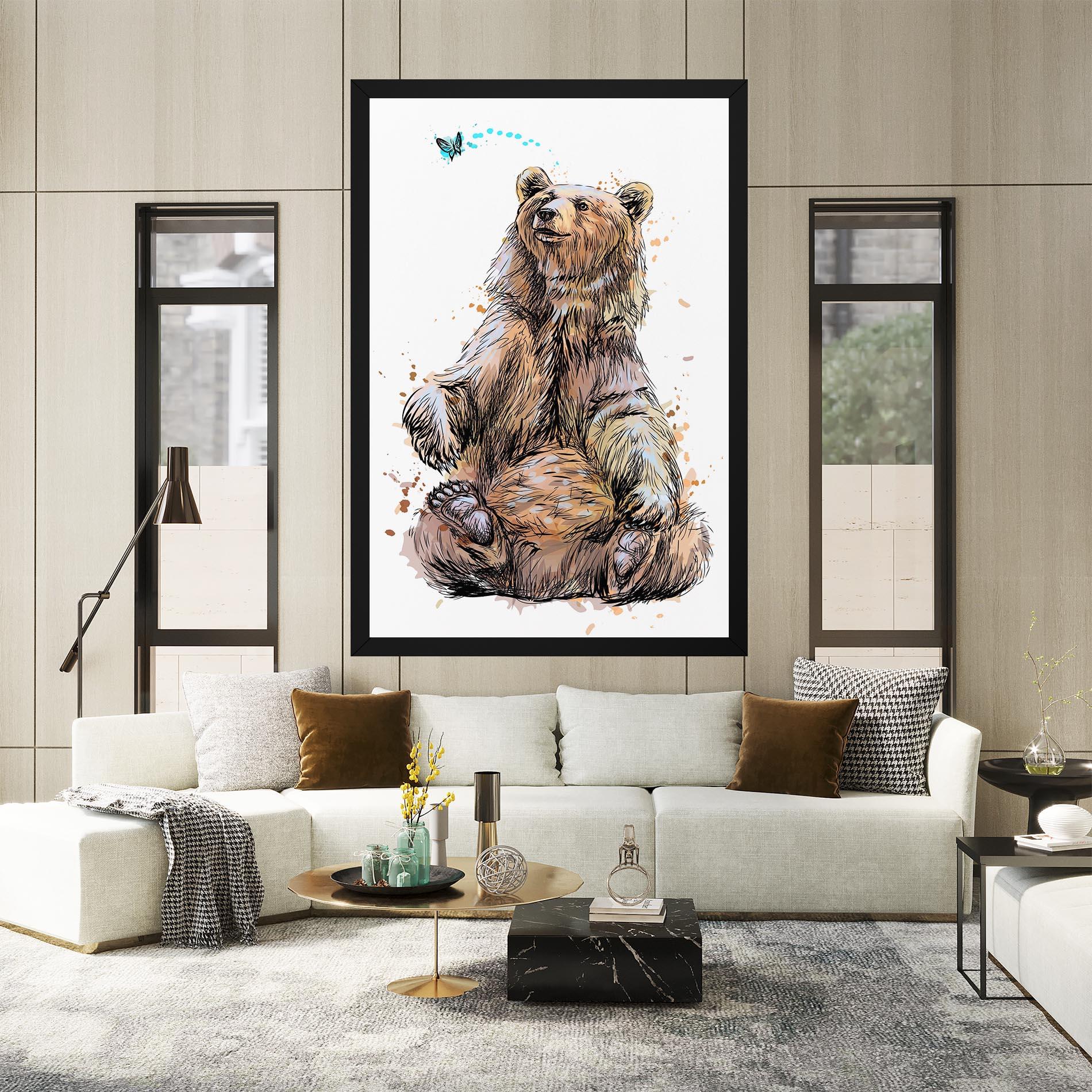 Tablou Canvas Butterfly Bear mockup 2
