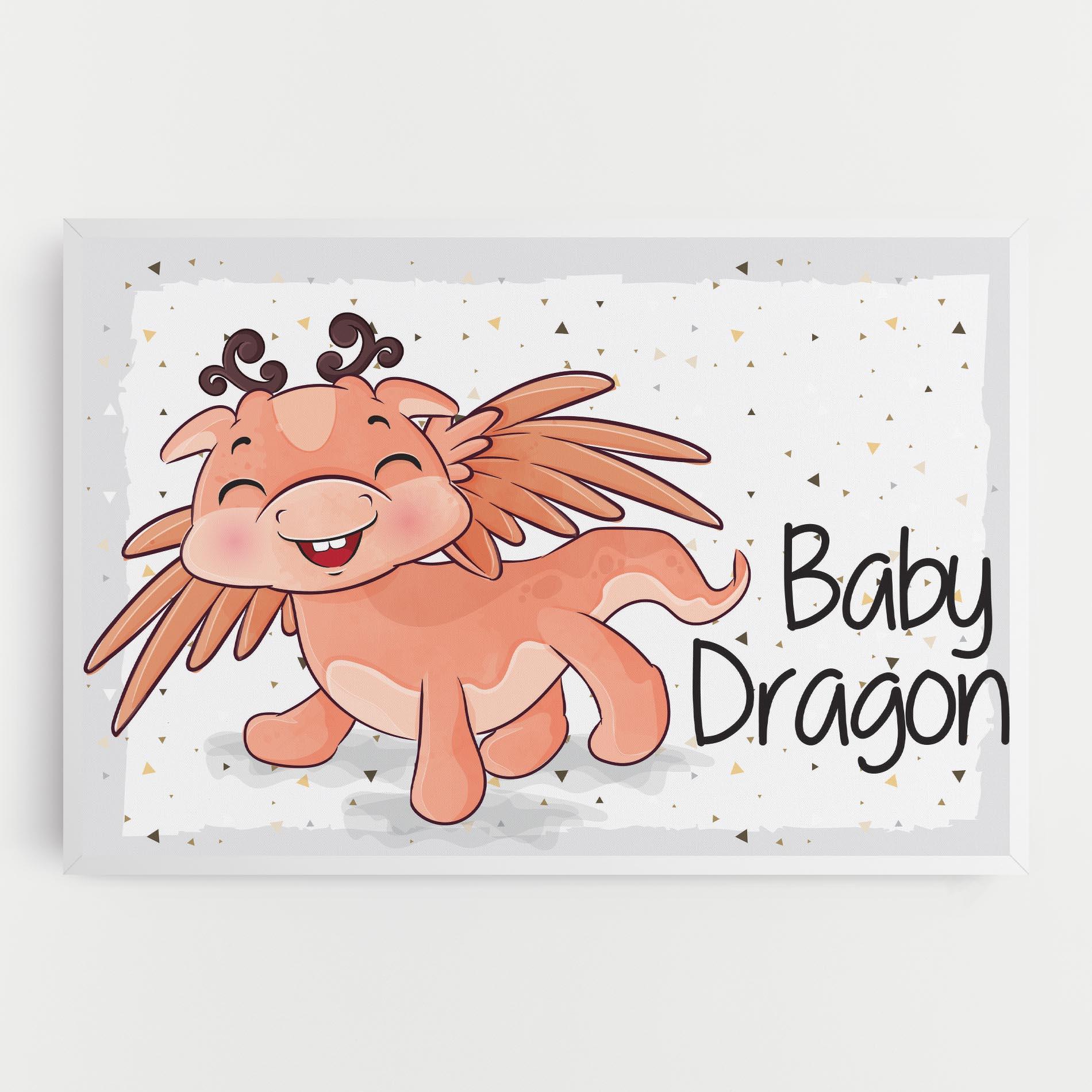 Tablou Canvas Baby Cute Dragon mockup 0