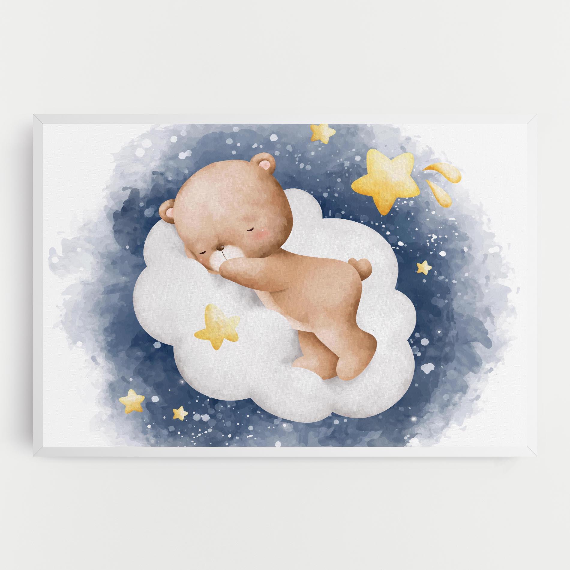 Tablou Canvas Bear Cloud Sleep mockup 0