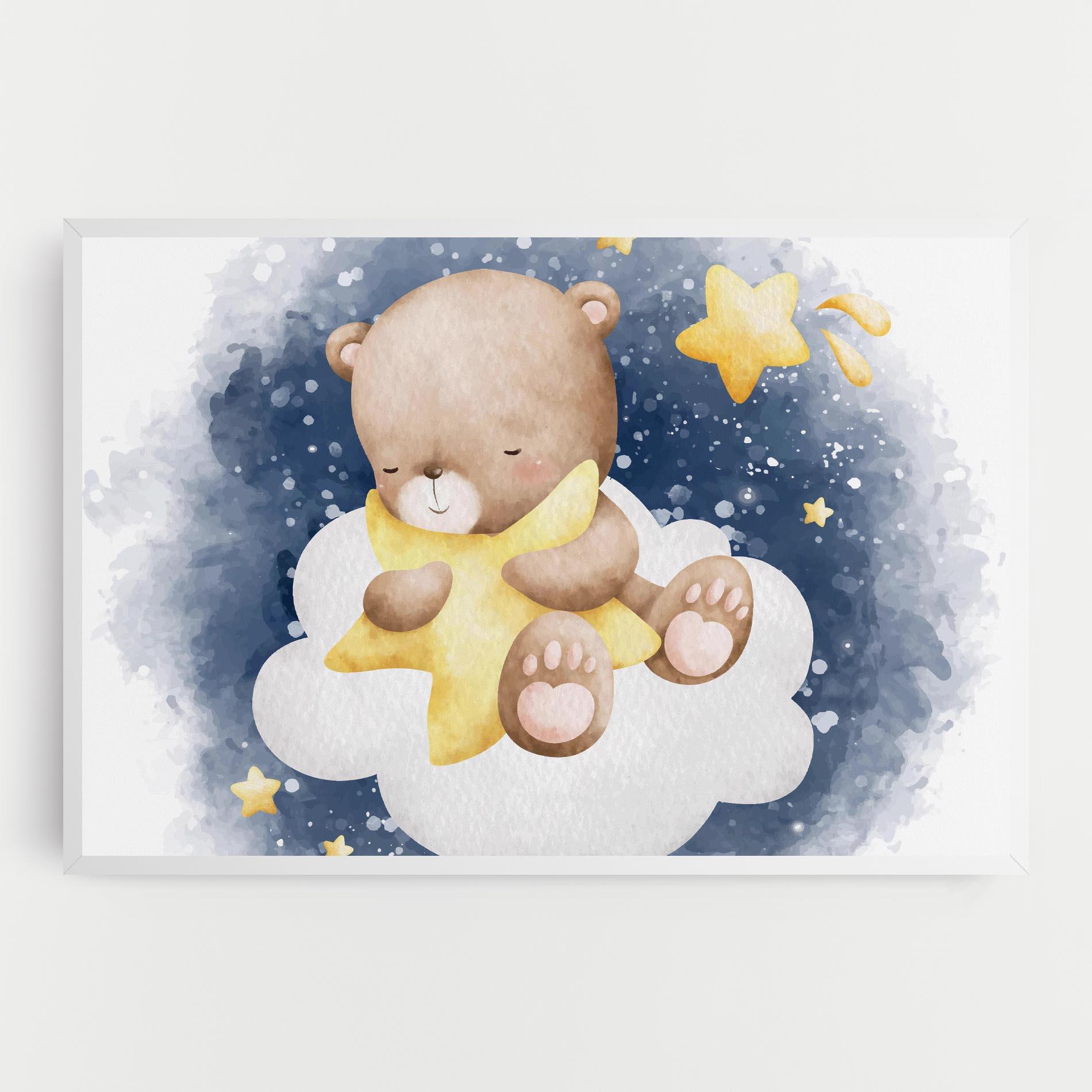 Tablou Canvas Bear Cloud Star mockup 0