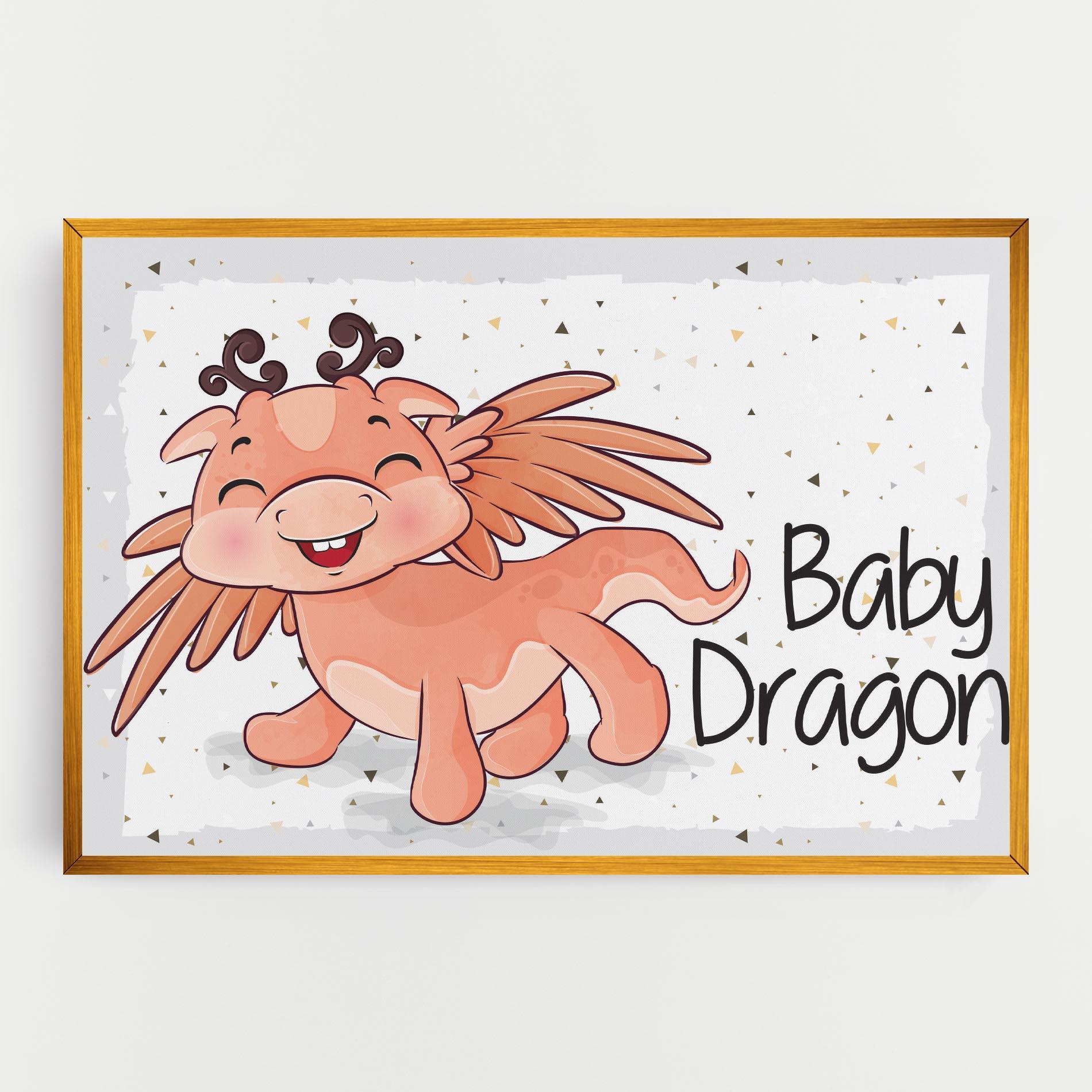 Tablou Canvas Baby Cute Dragon mockup 0