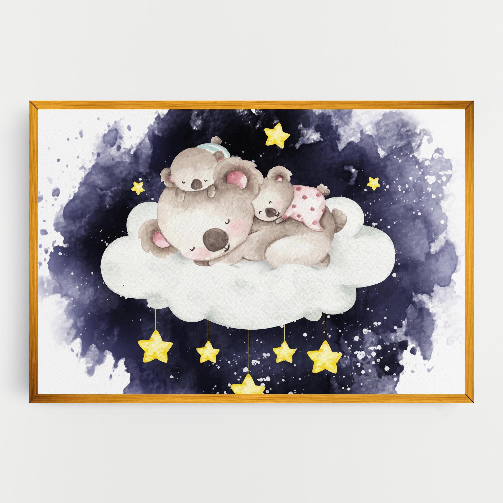 Tablou Canvas Baby Koala Sleeping mockup 0