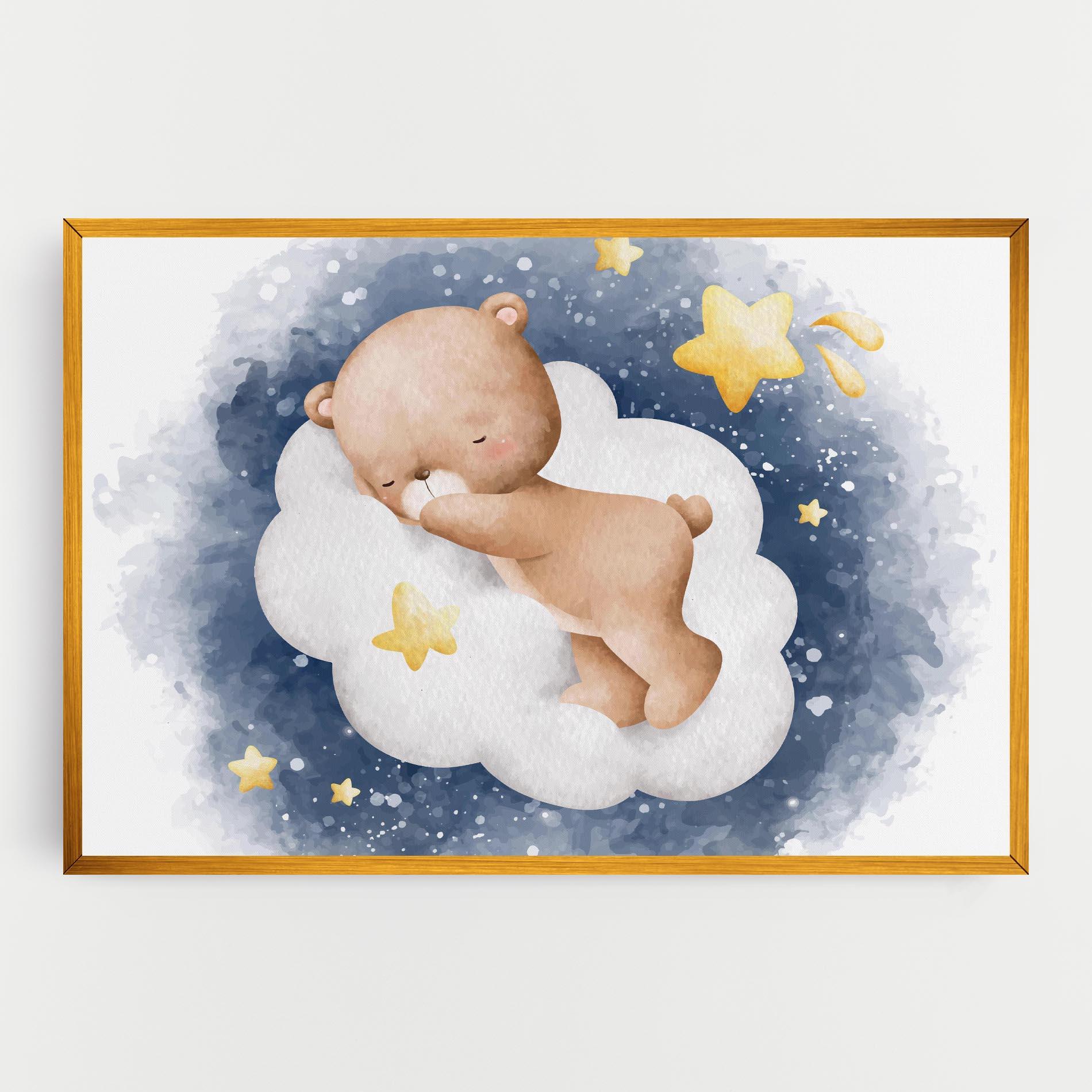 Tablou Canvas Bear Cloud Sleep mockup 0