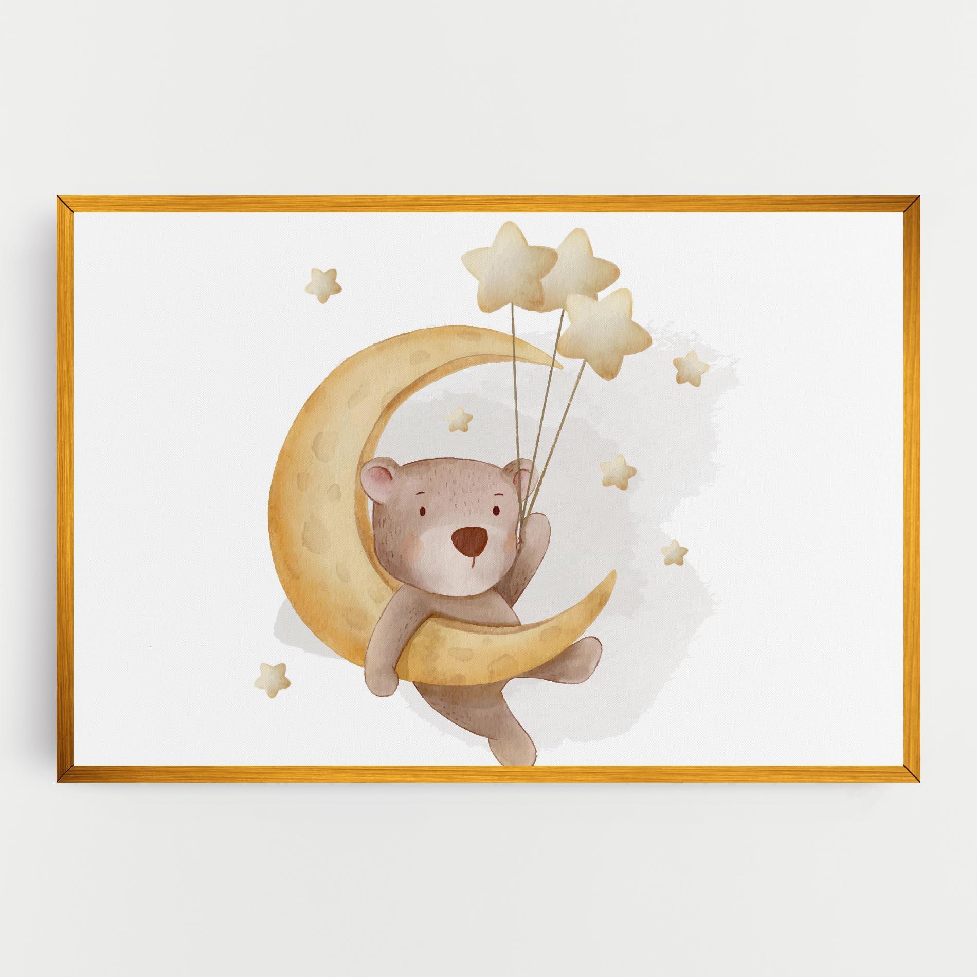 Tablou Canvas Bear Moon mockup 0