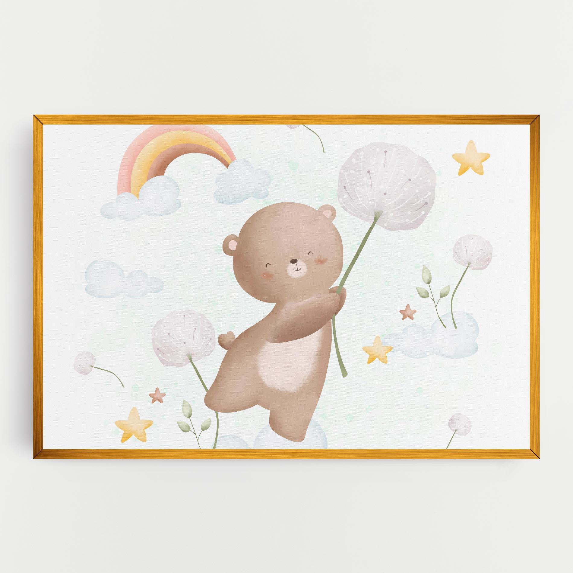 Tablou Canvas Bear Rainbow Art mockup 0