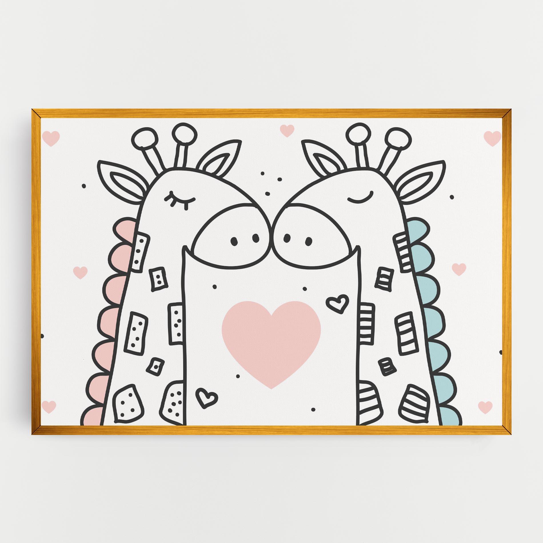 Tablou Canvas Giraffe Couple mockup 0