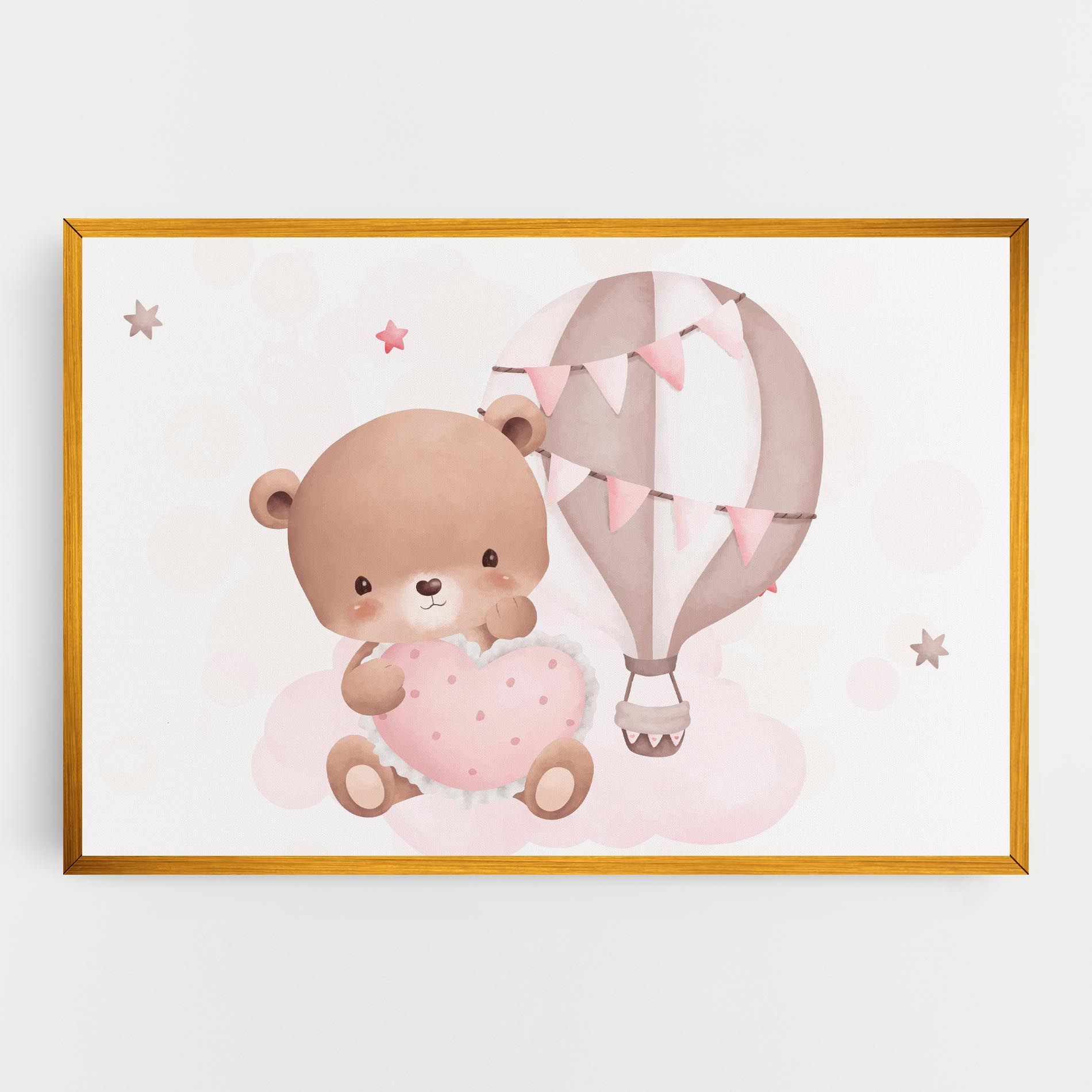 Pink Heart Bear mockup 0
