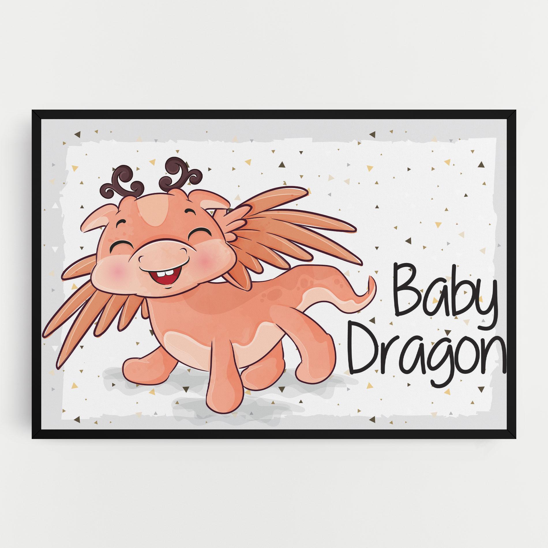 Tablou Canvas Baby Cute Dragon mockup 0