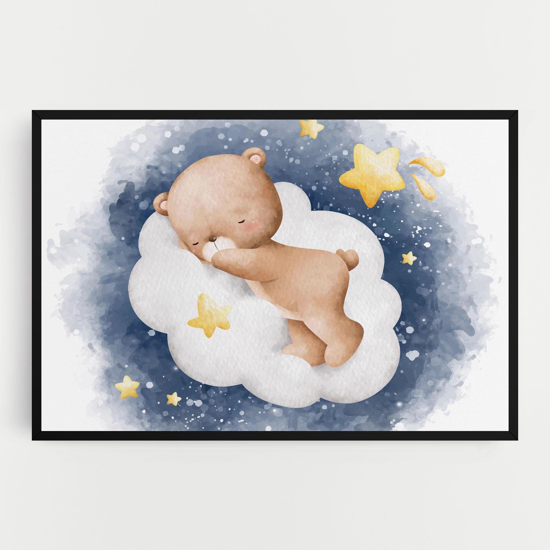 Tablou Canvas Bear Cloud Sleep mockup 0