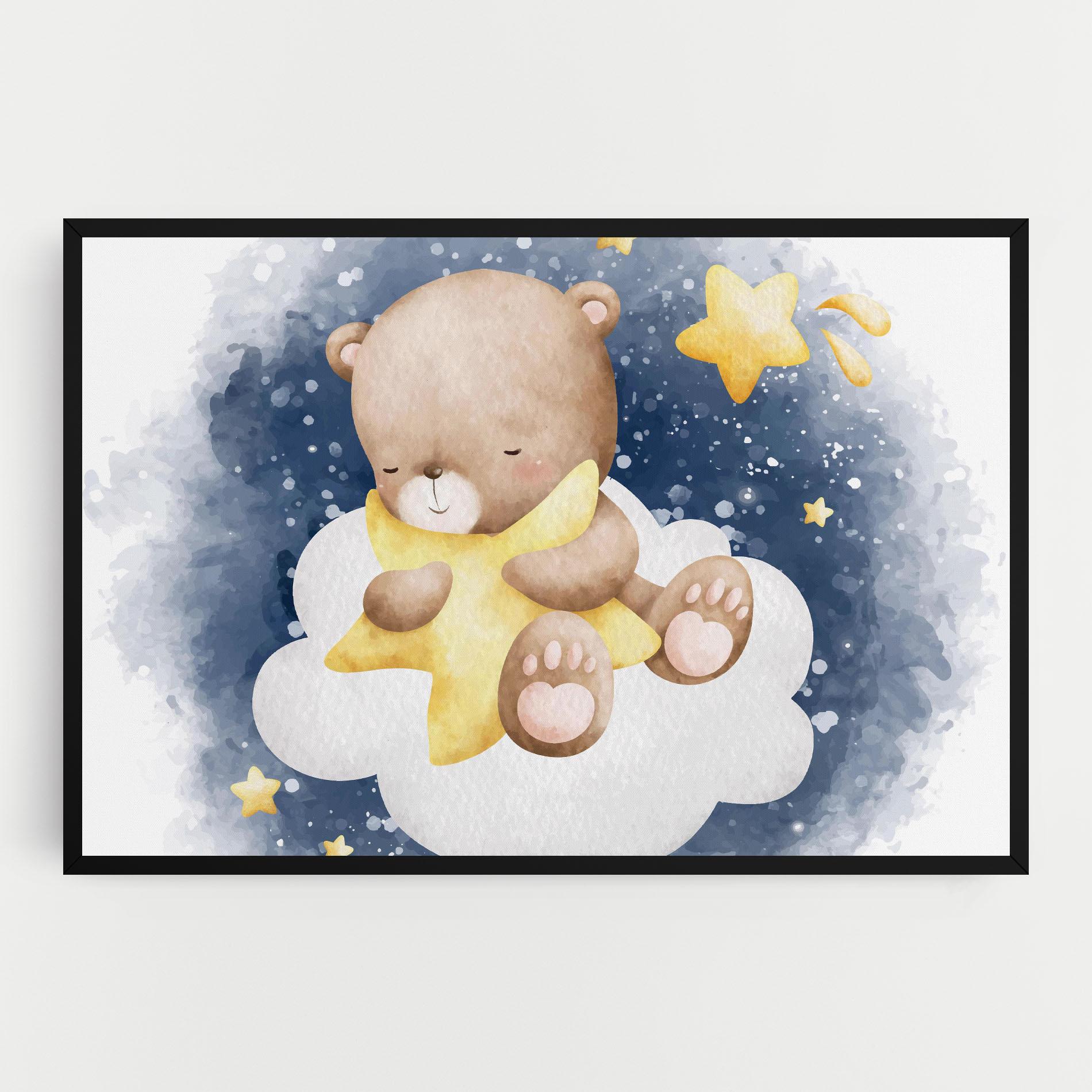Tablou Canvas Bear Cloud Star mockup 0