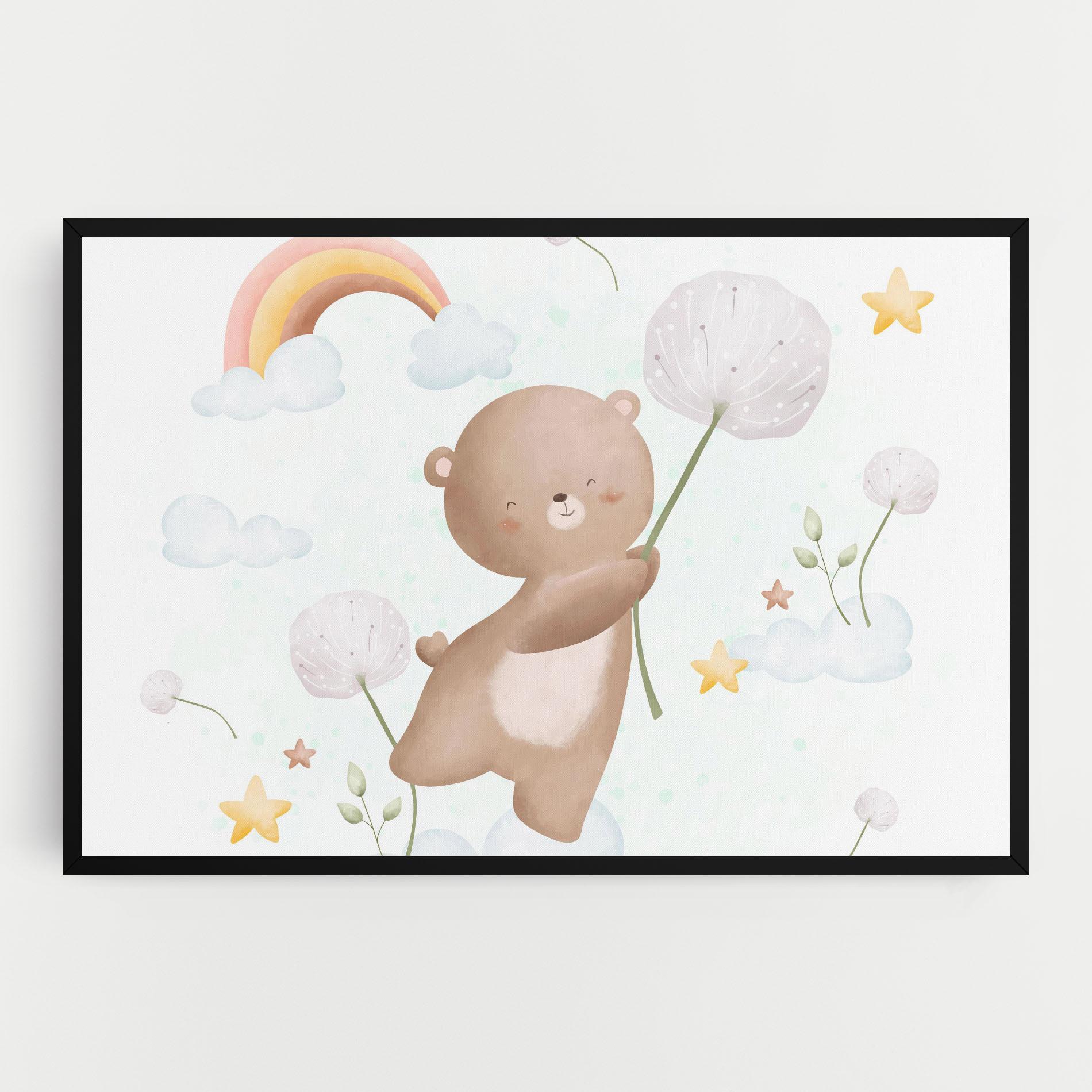 Tablou Canvas Bear Rainbow Art mockup 0