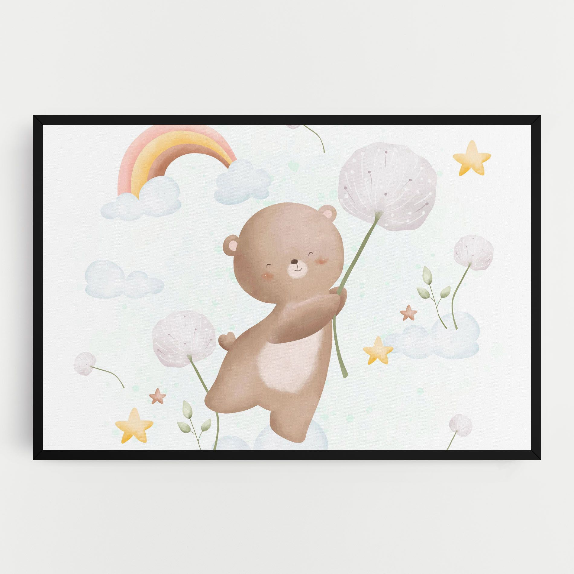 Bear Rainbow Art mockup 0
