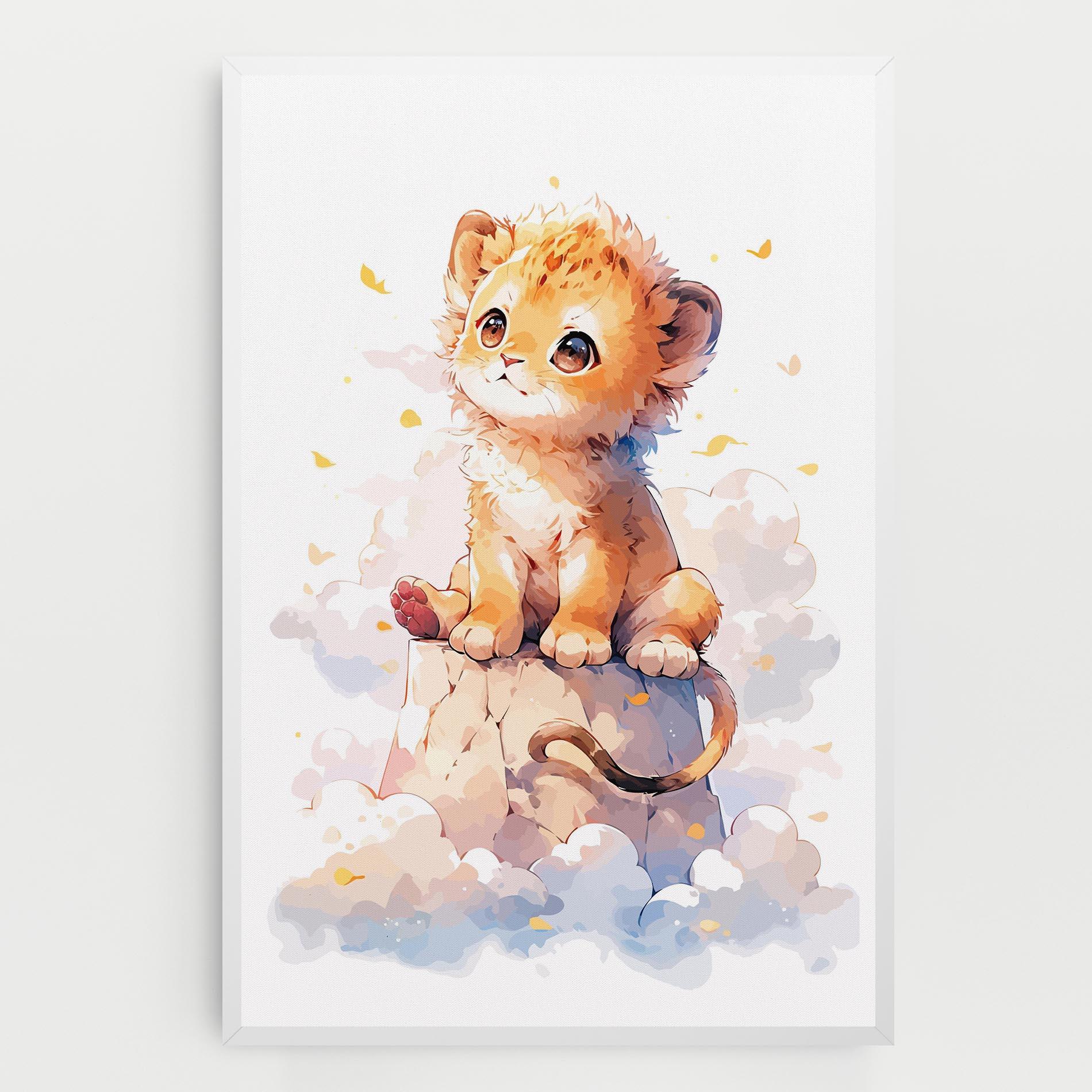 Tablou Canvas Cute Cloud Lion mockup 0