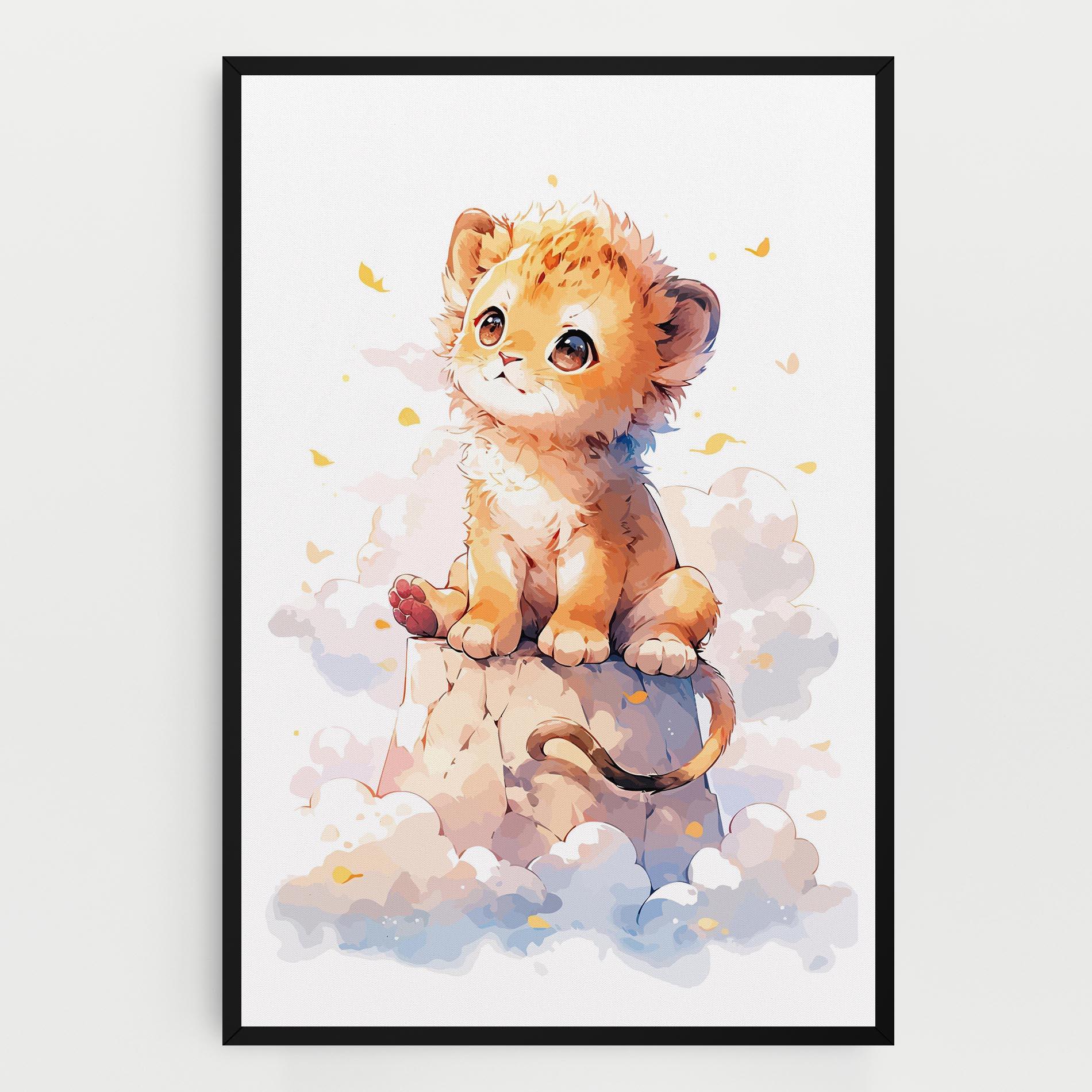 Tablou Canvas Cute Cloud Lion mockup 0