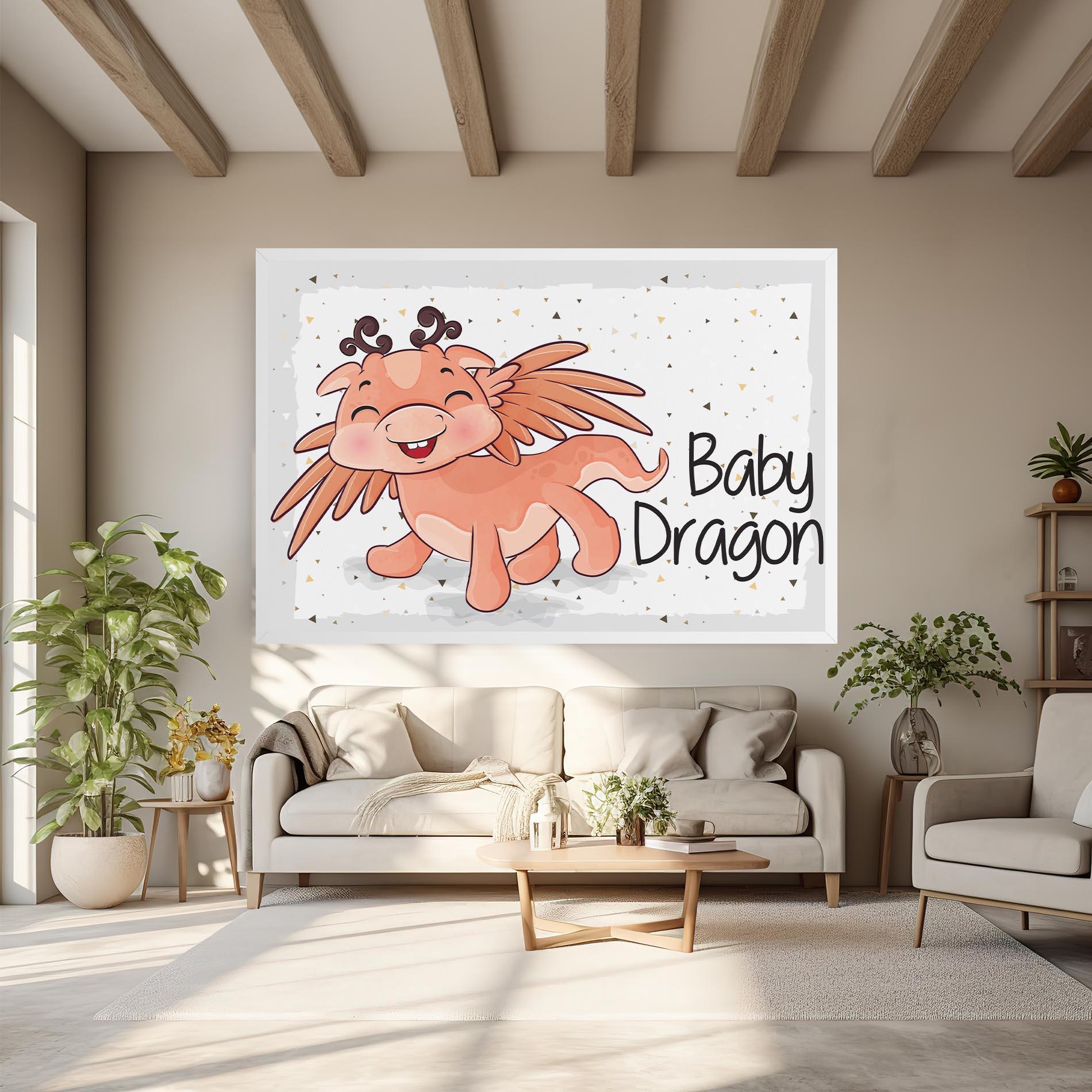 Tablou Canvas Baby Cute Dragon mockup 6