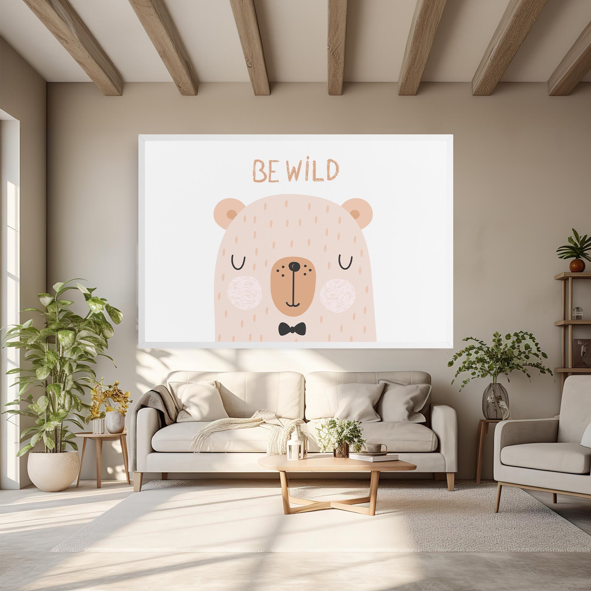 Tablou Canvas Bear Be Wild mockup 6
