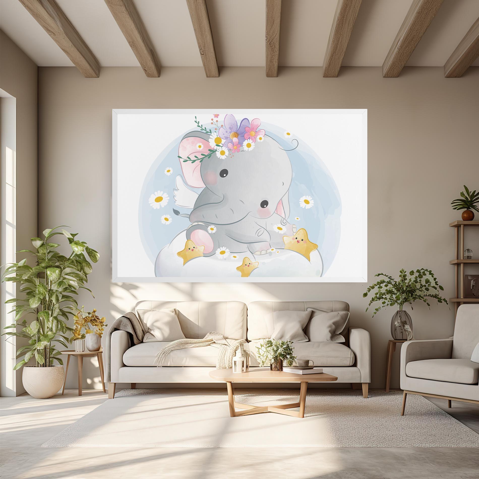 Tablou Canvas Elephant Stars mockup 6