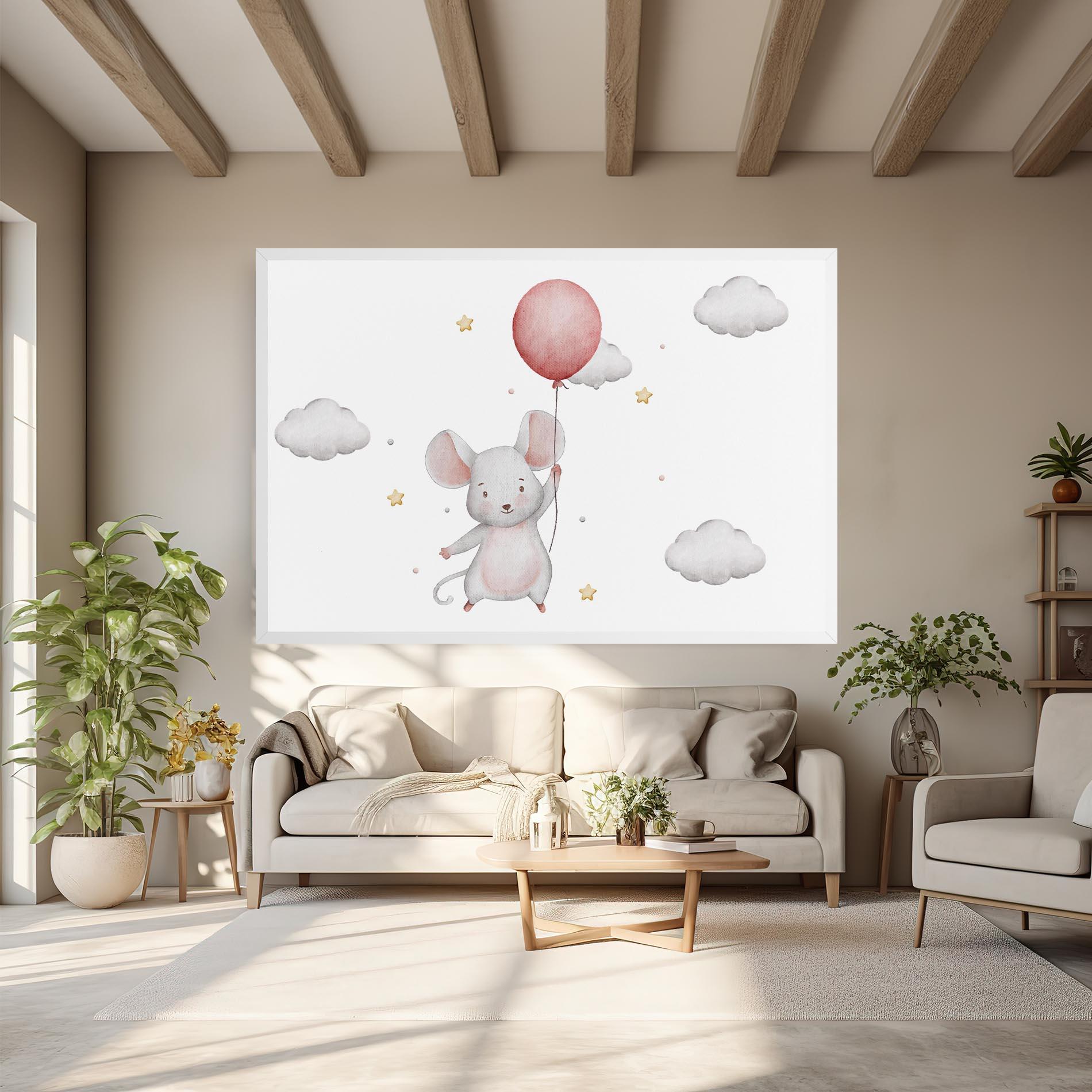 Tablou Canvas Mouse Balloon mockup 6