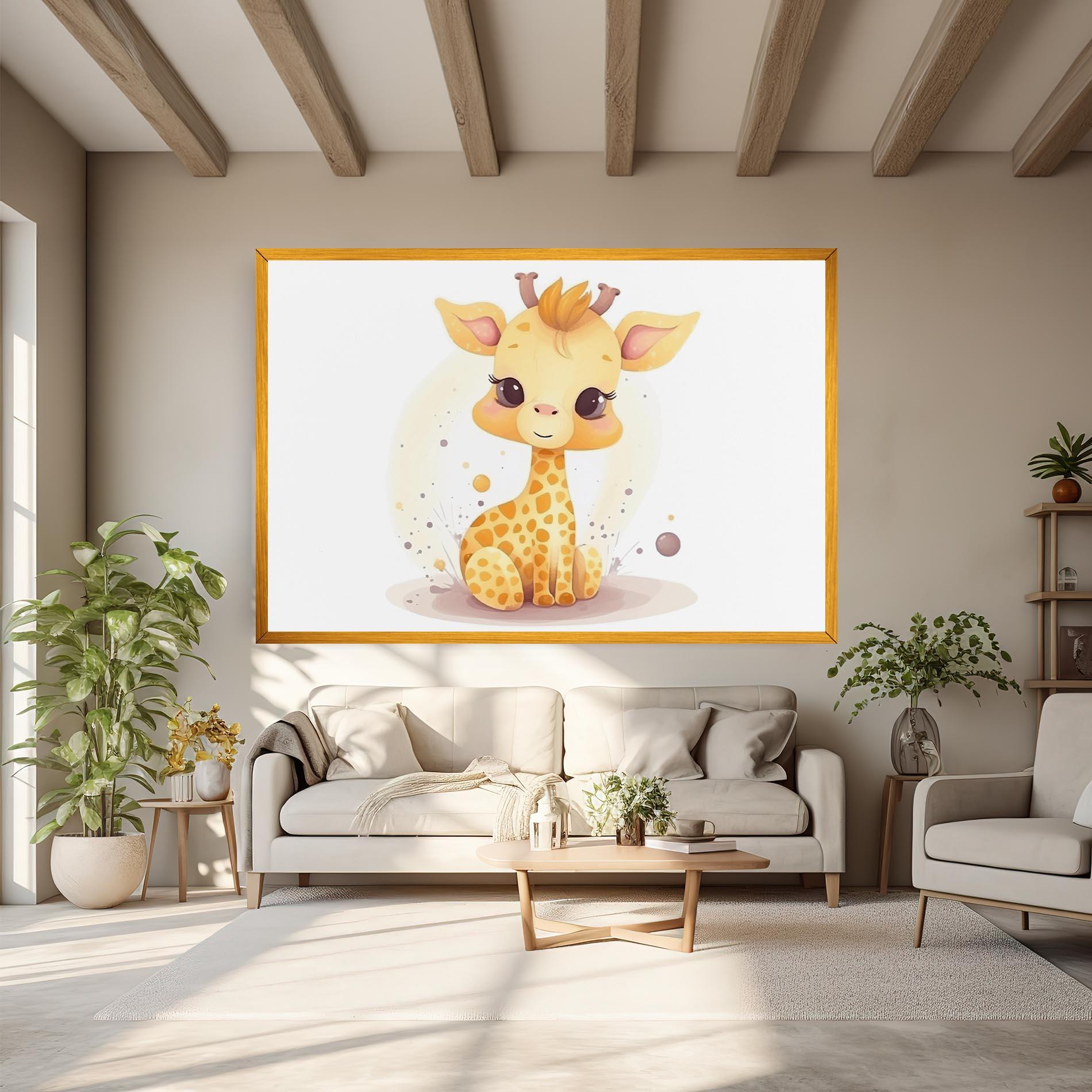 Tablou Canvas Adorable Giraffe mockup 6