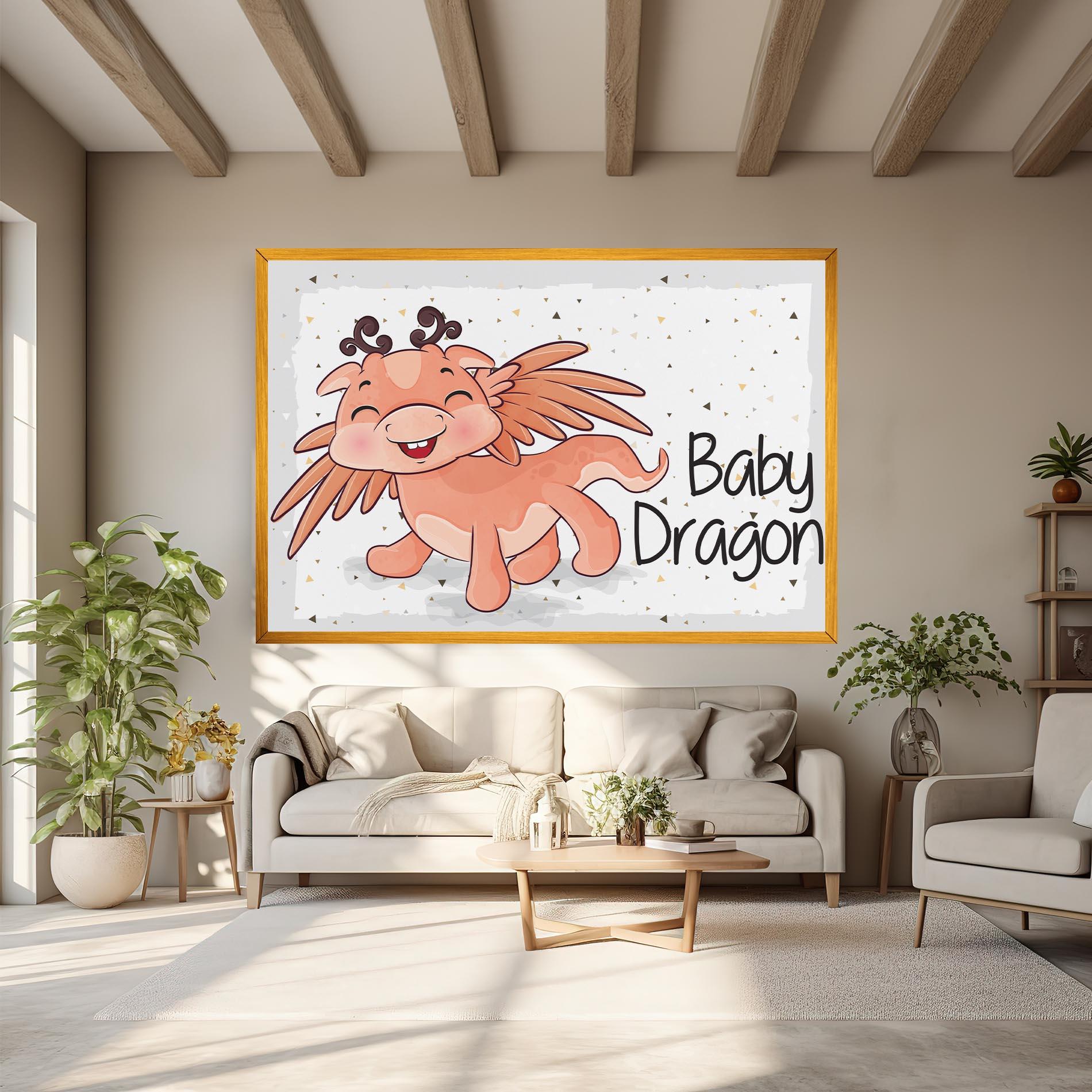 Tablou Canvas Baby Cute Dragon mockup 6
