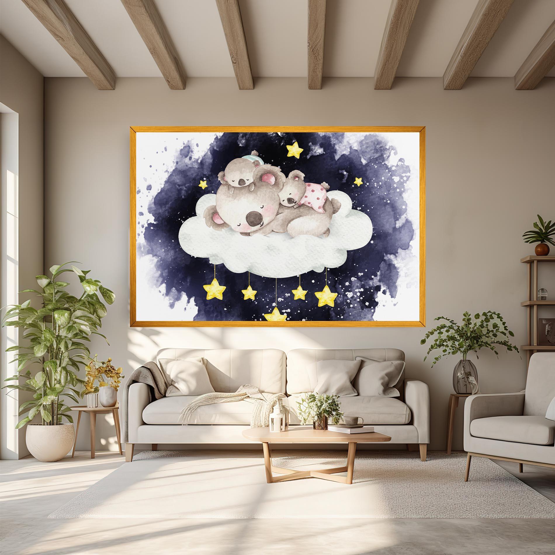 Tablou Canvas Baby Koala Sleeping mockup 6