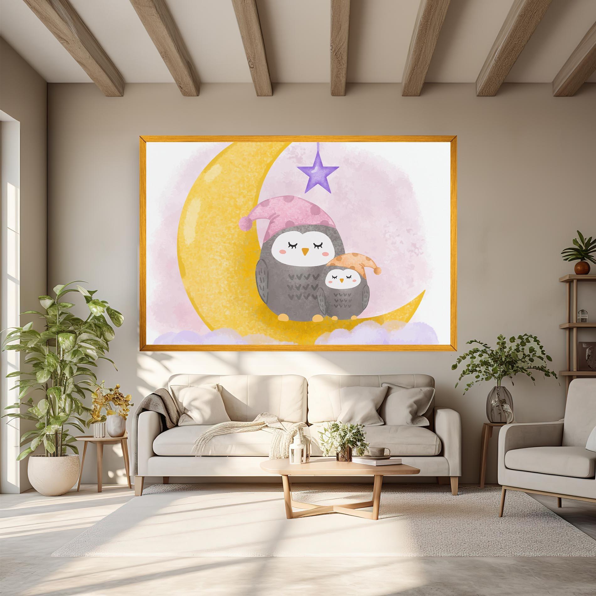 Tablou Canvas Baby Owl mockup 6