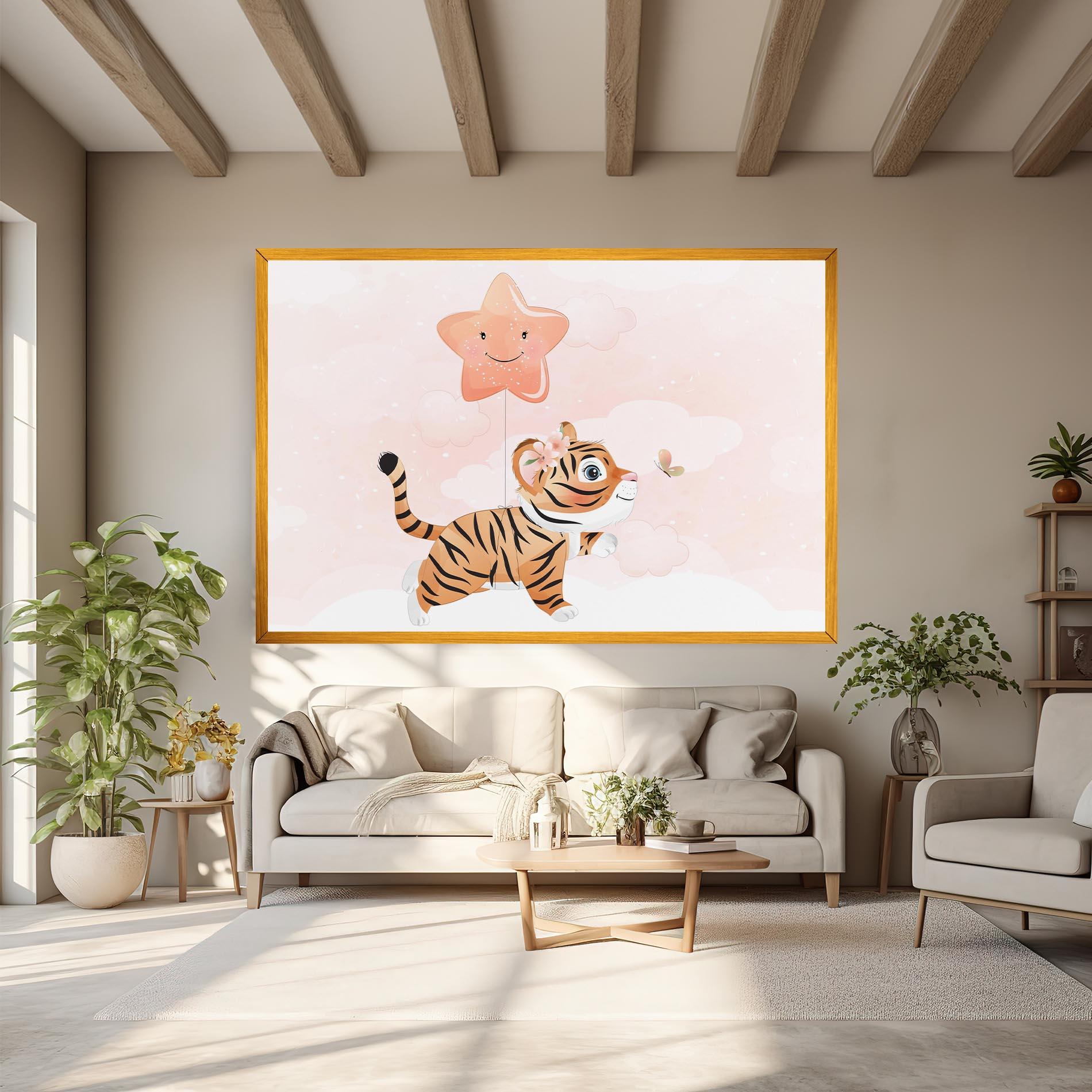 Tablou Canvas Baby Tiger Art mockup 6