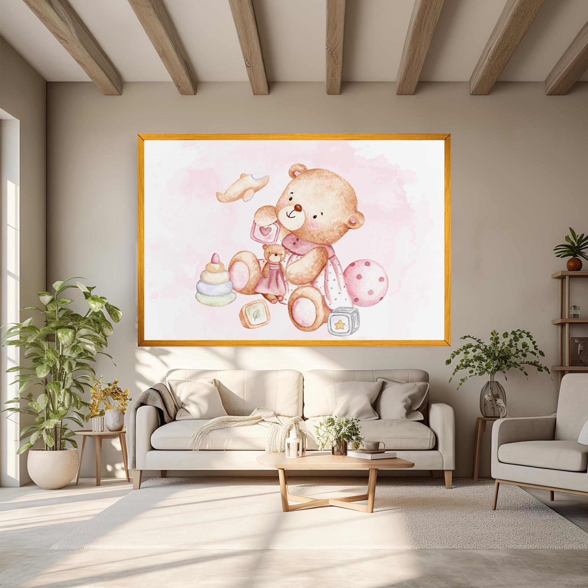 Tablou Canvas Bear With Toys mockup 6