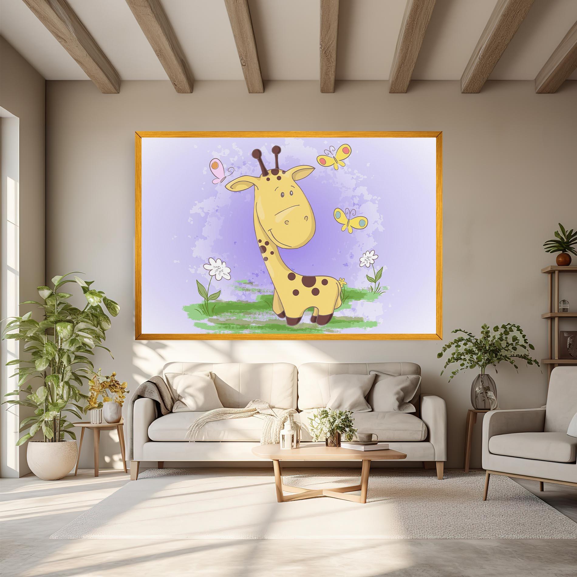 Tablou Canvas Cute Giraffe mockup 6