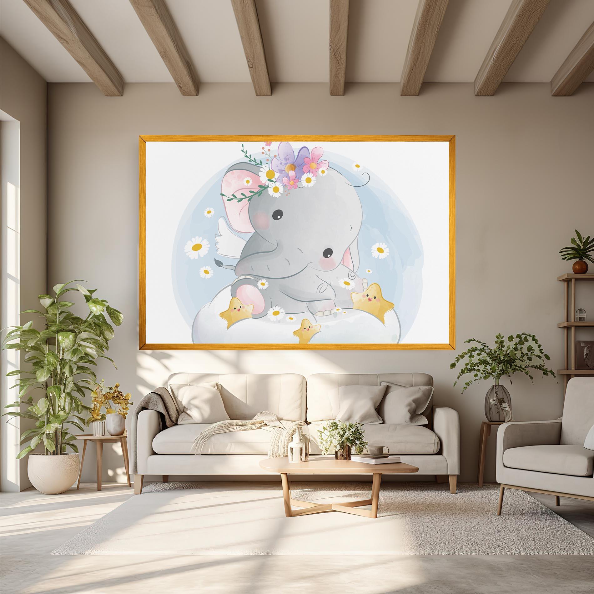 Tablou Canvas Elephant Stars mockup 6
