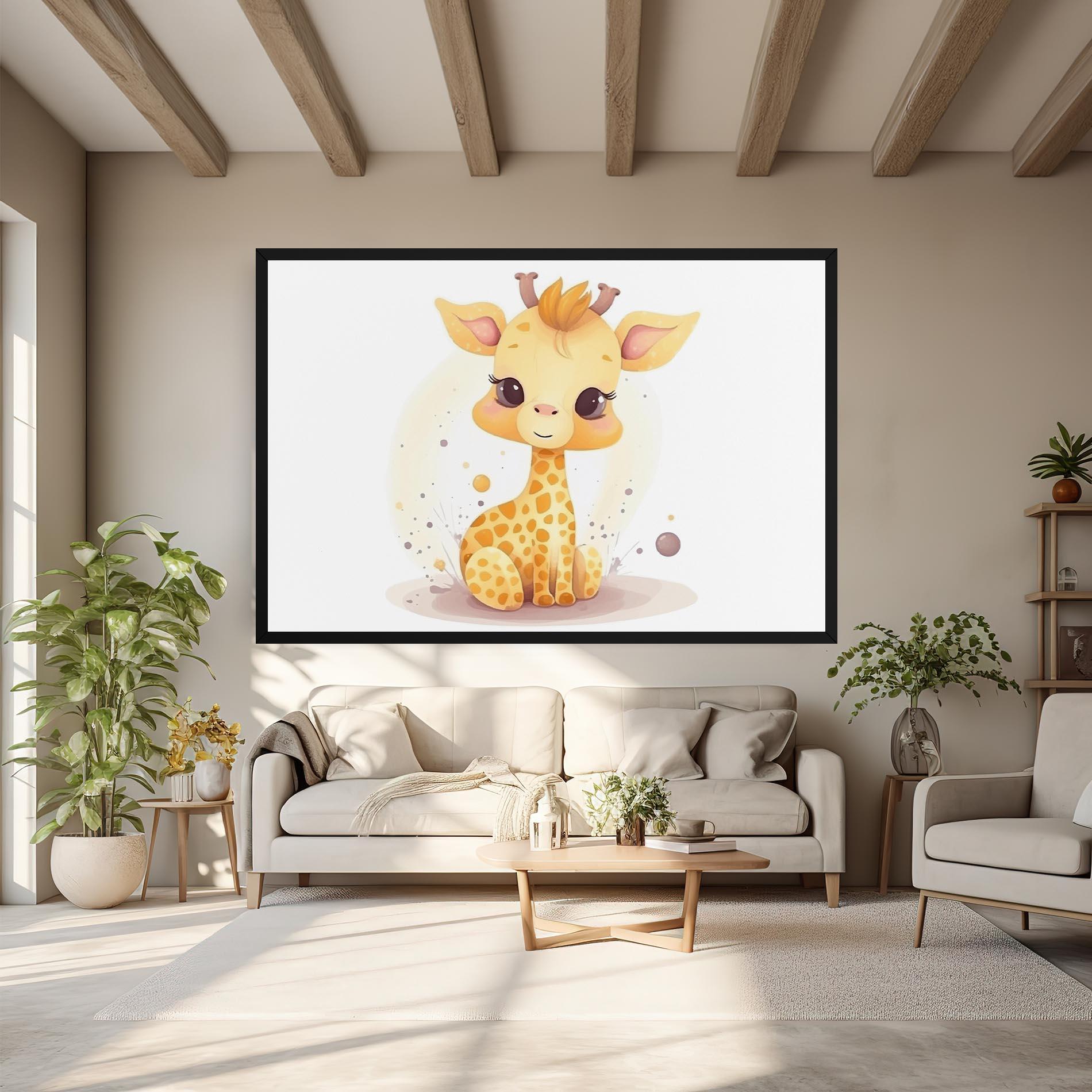 Tablou Canvas Adorable Giraffe mockup 6