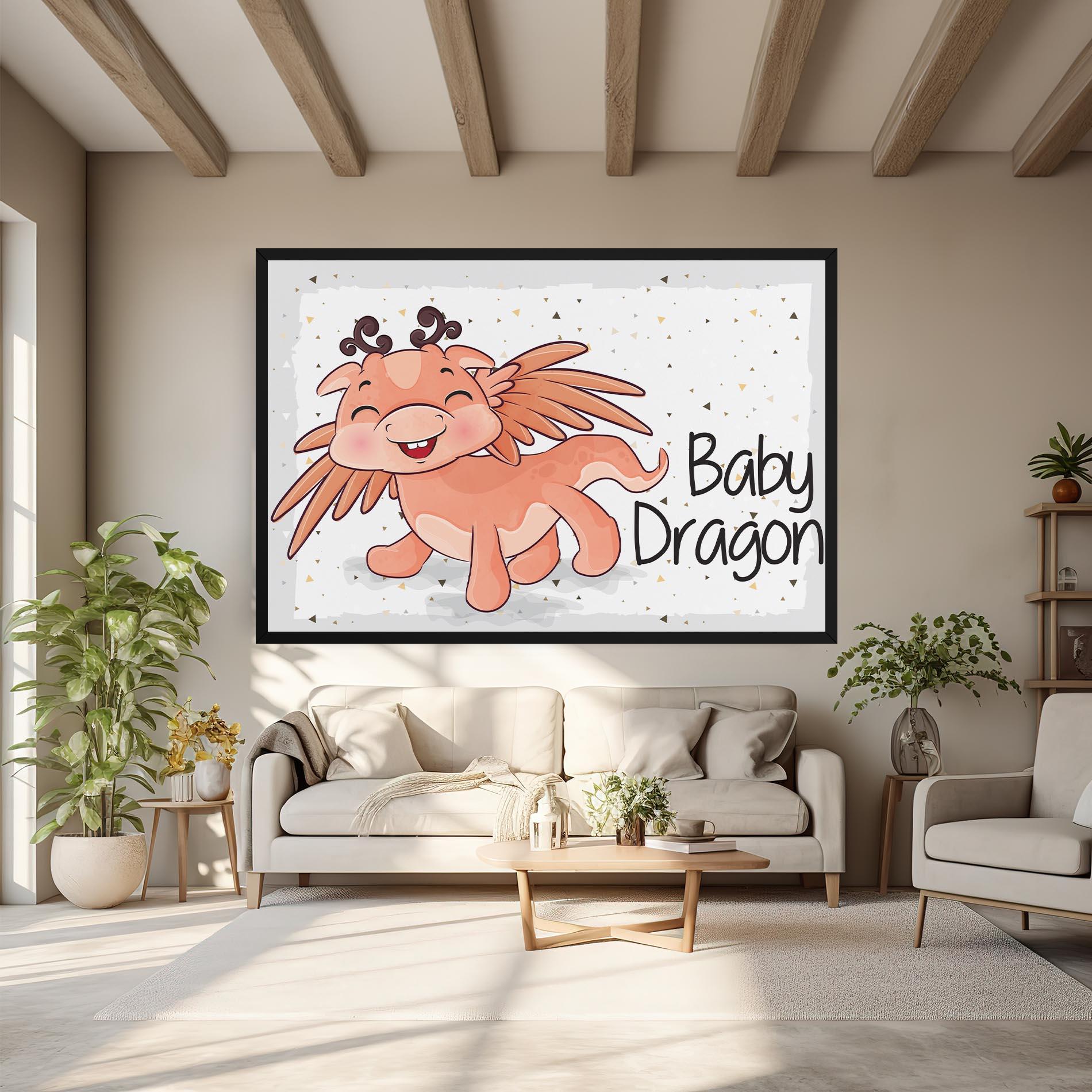 Tablou Canvas Baby Cute Dragon mockup 6