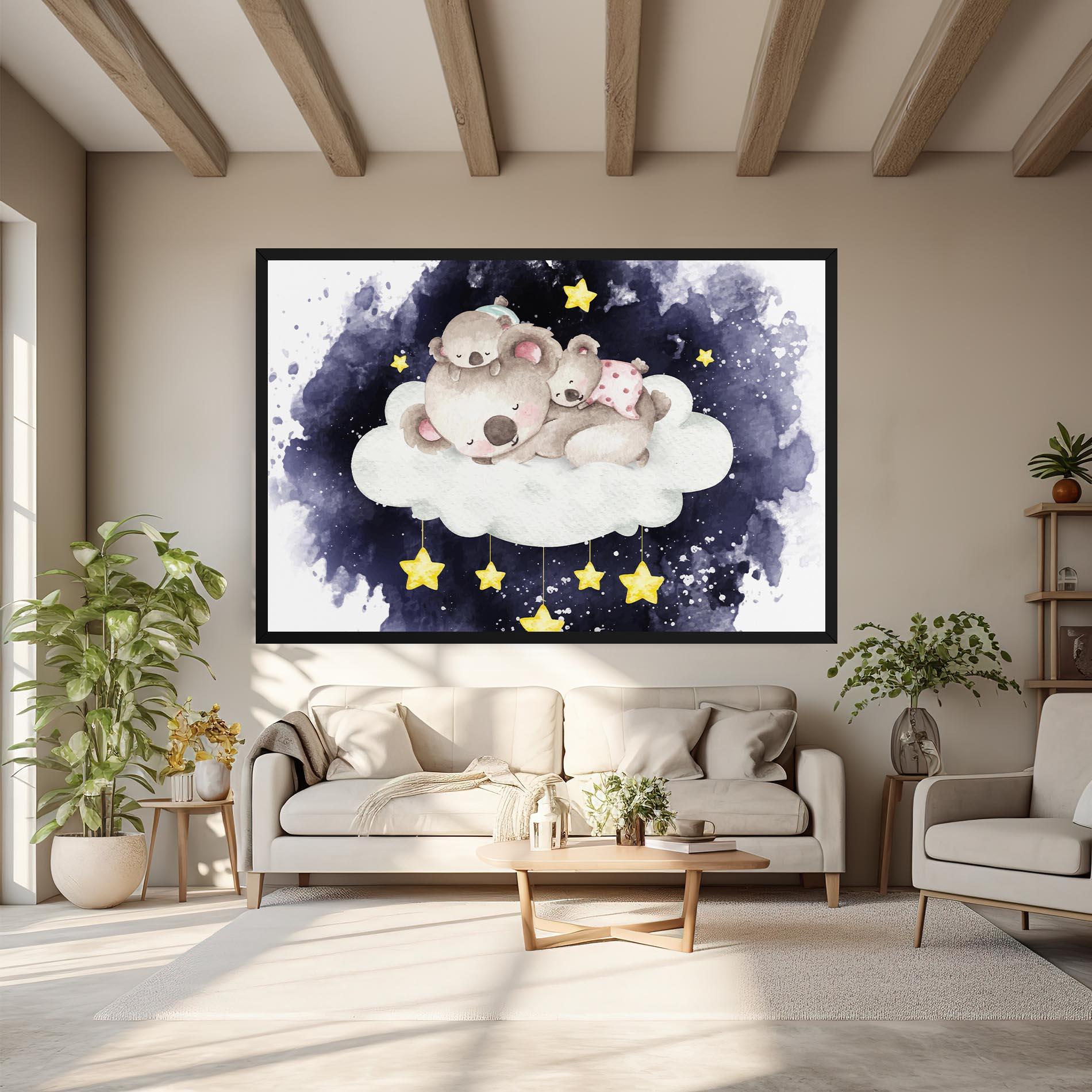 Tablou Canvas Baby Koala Sleeping mockup 6