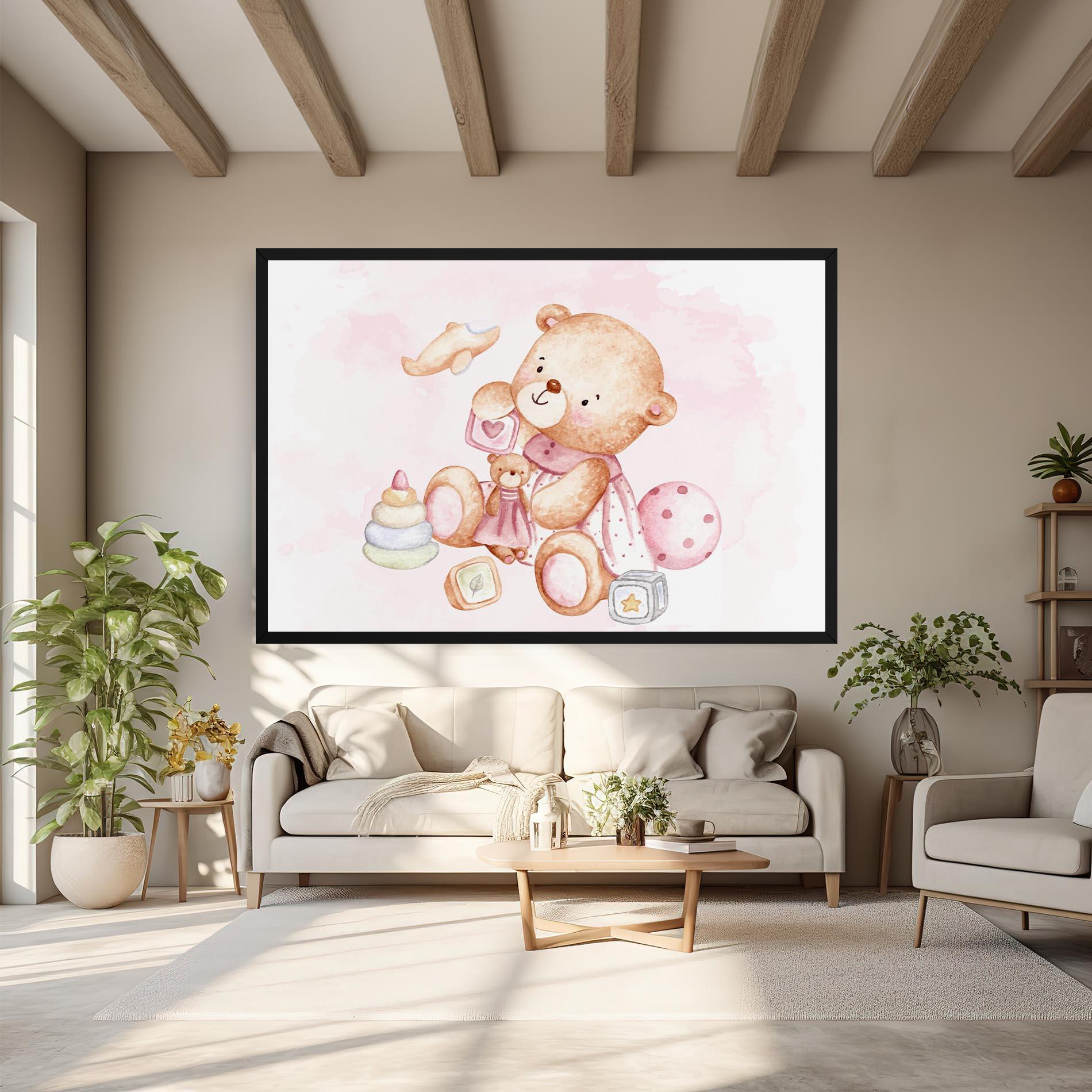 Tablou Canvas Bear With Toys mockup 6