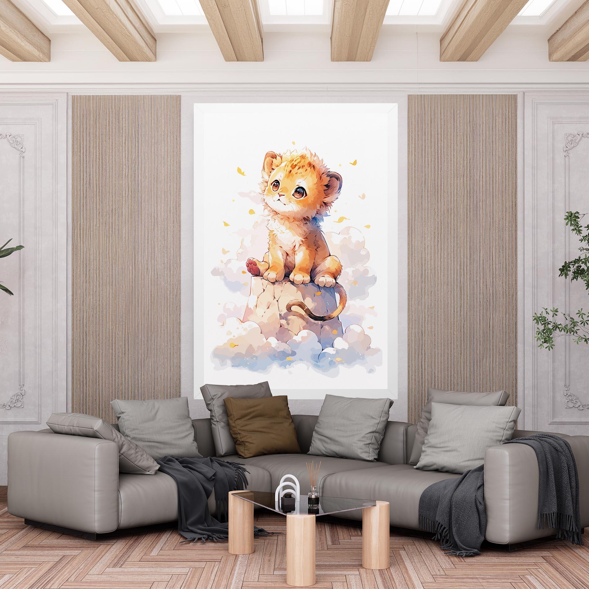 Tablou Canvas Cute Cloud Lion mockup 6