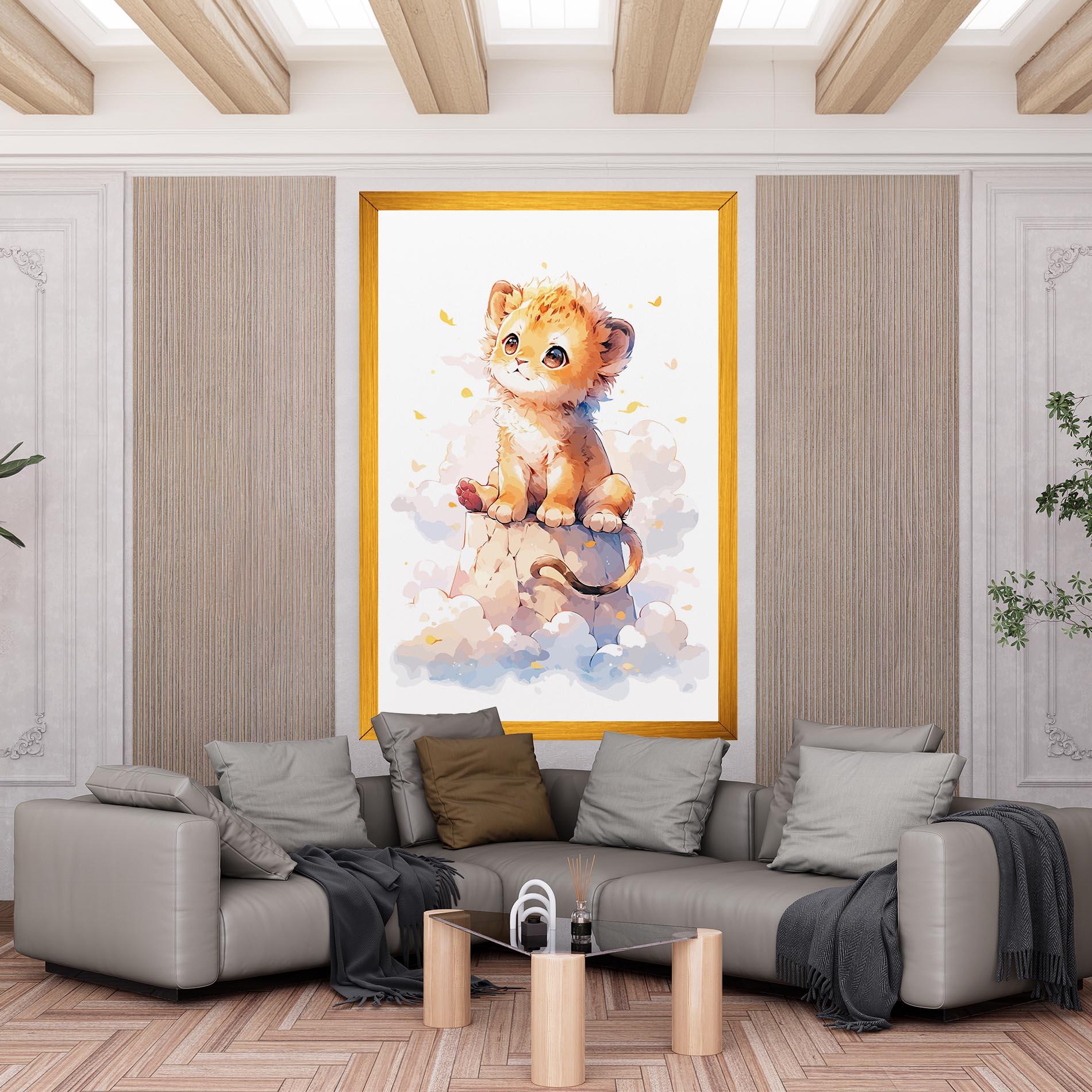 Tablou Canvas Cute Cloud Lion mockup 6