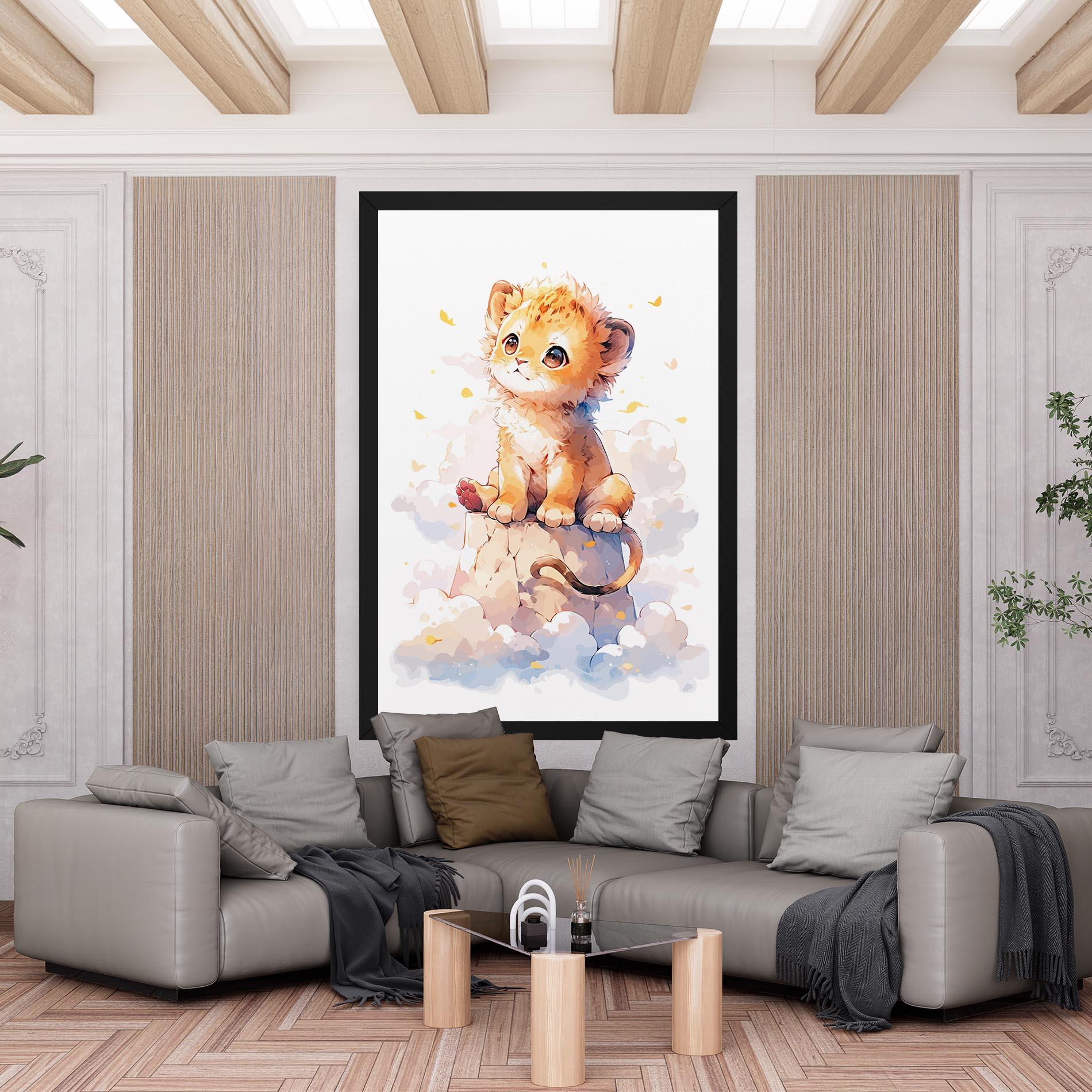 Tablou Canvas Cute Cloud Lion mockup 6